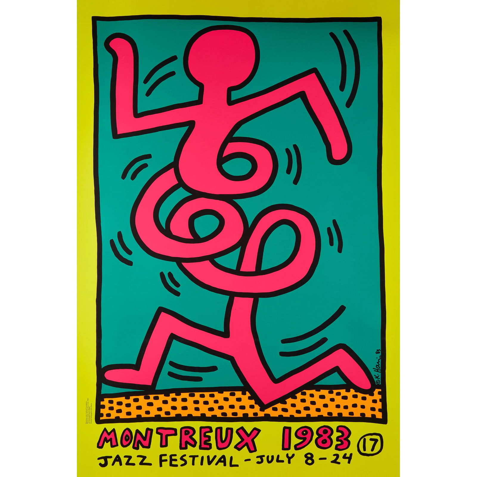 KEITH HARING (AMERICAN 1958-1990) MONTREUX JAZZ POSTER (1 of 1)