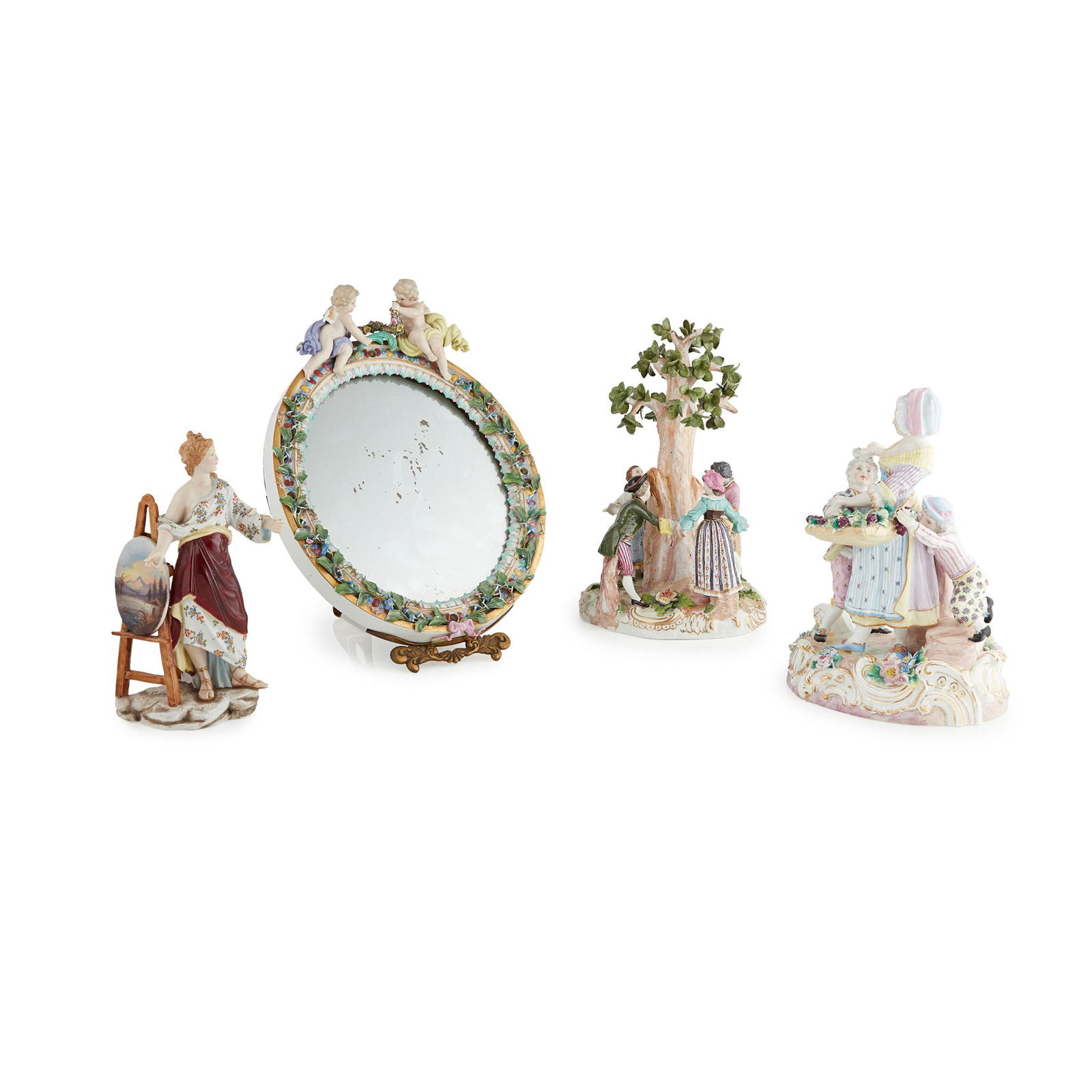 GROUP OF GERMAN PORCELAIN FIGURE GROUPS LATE 19TH (1 of 1)