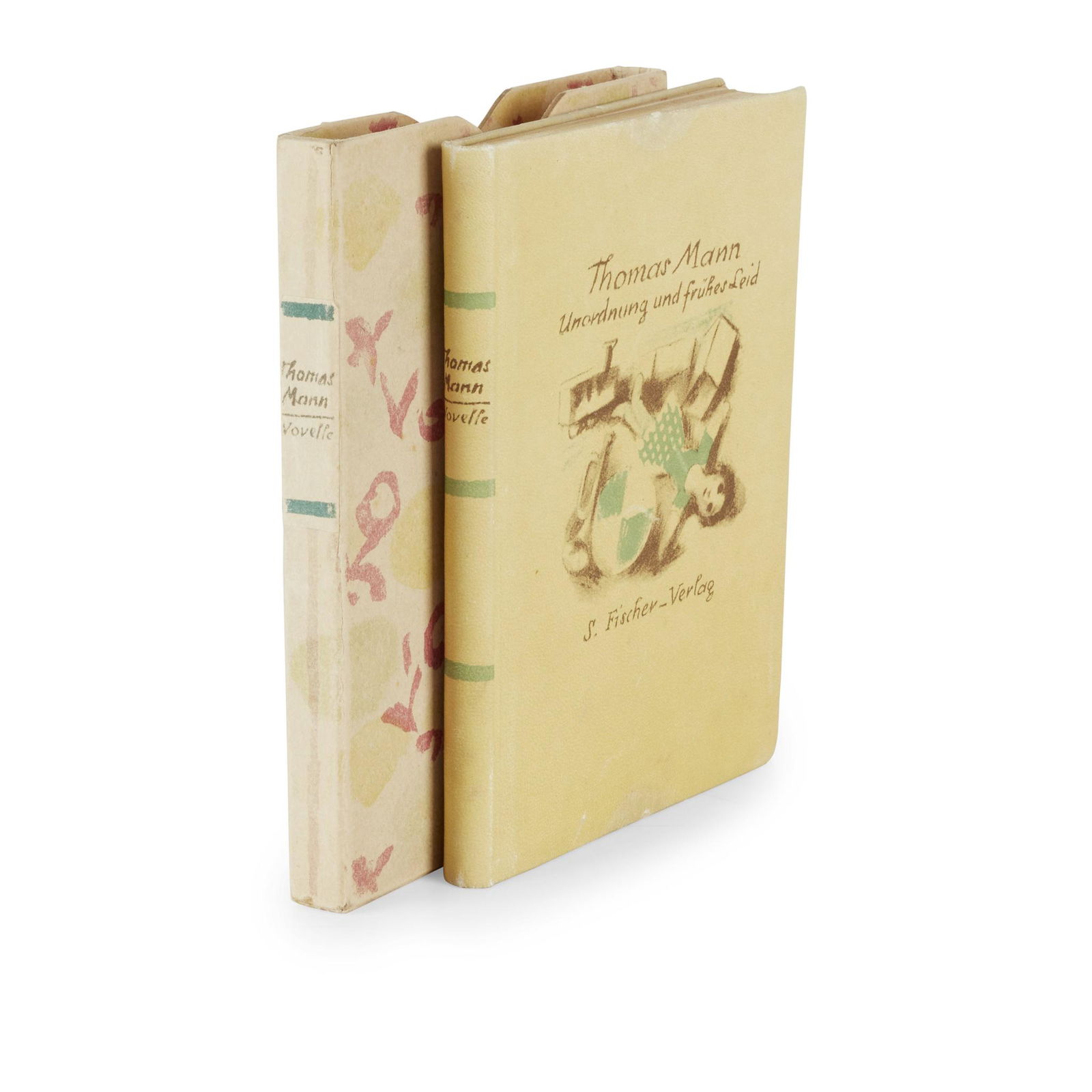 Mann, Thomas Unordnung und FrÃ¼hes Leid: Mann, Thomas Unordnung und FrÃ¼hes Leid Berlin: S. Fischer, [1926]. 12mo, number 72 of 300 numbered copies, signed by Thomas Mann, original limp vellum with design by Karl Walser, slipcase, some sli