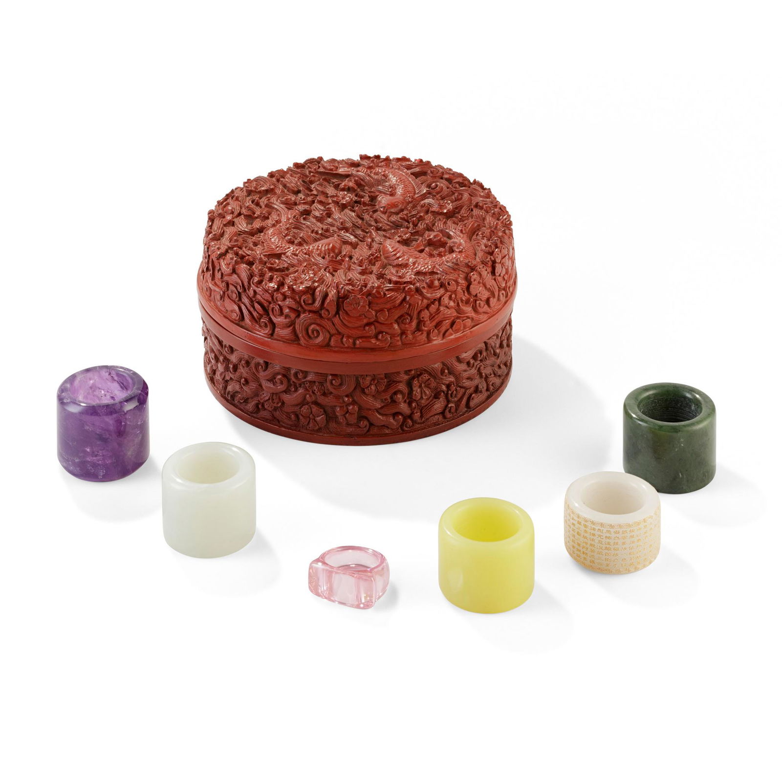 COLLECTION OF SIX THUMB RINGS (1 of 1)