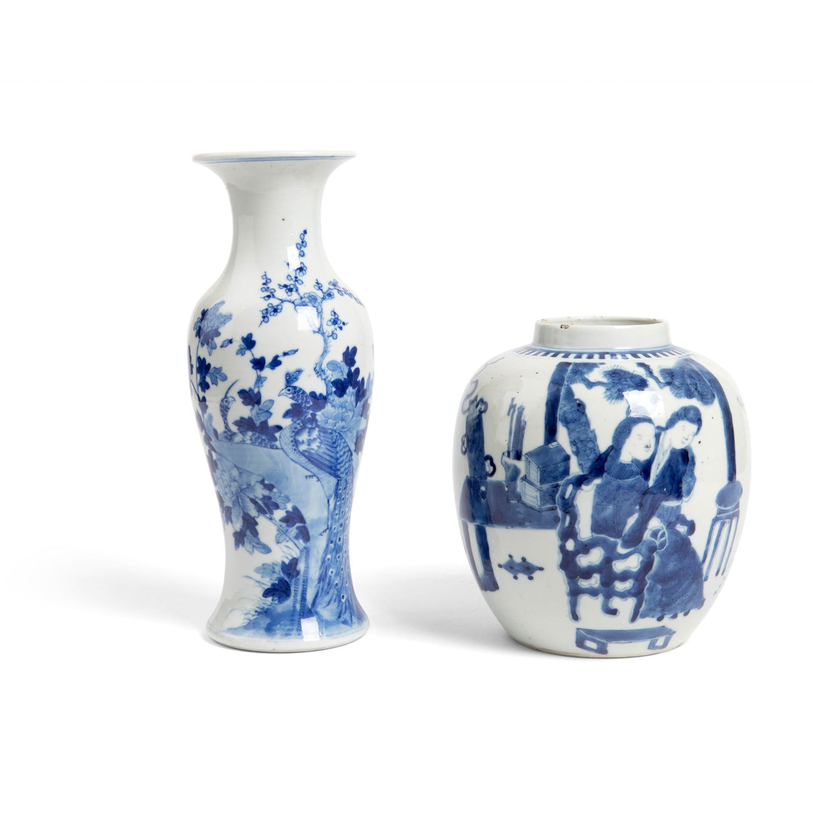 TWO BLUE AND WHITE WARES QING DYNASTY, 19TH CENTURY (1 of 3)