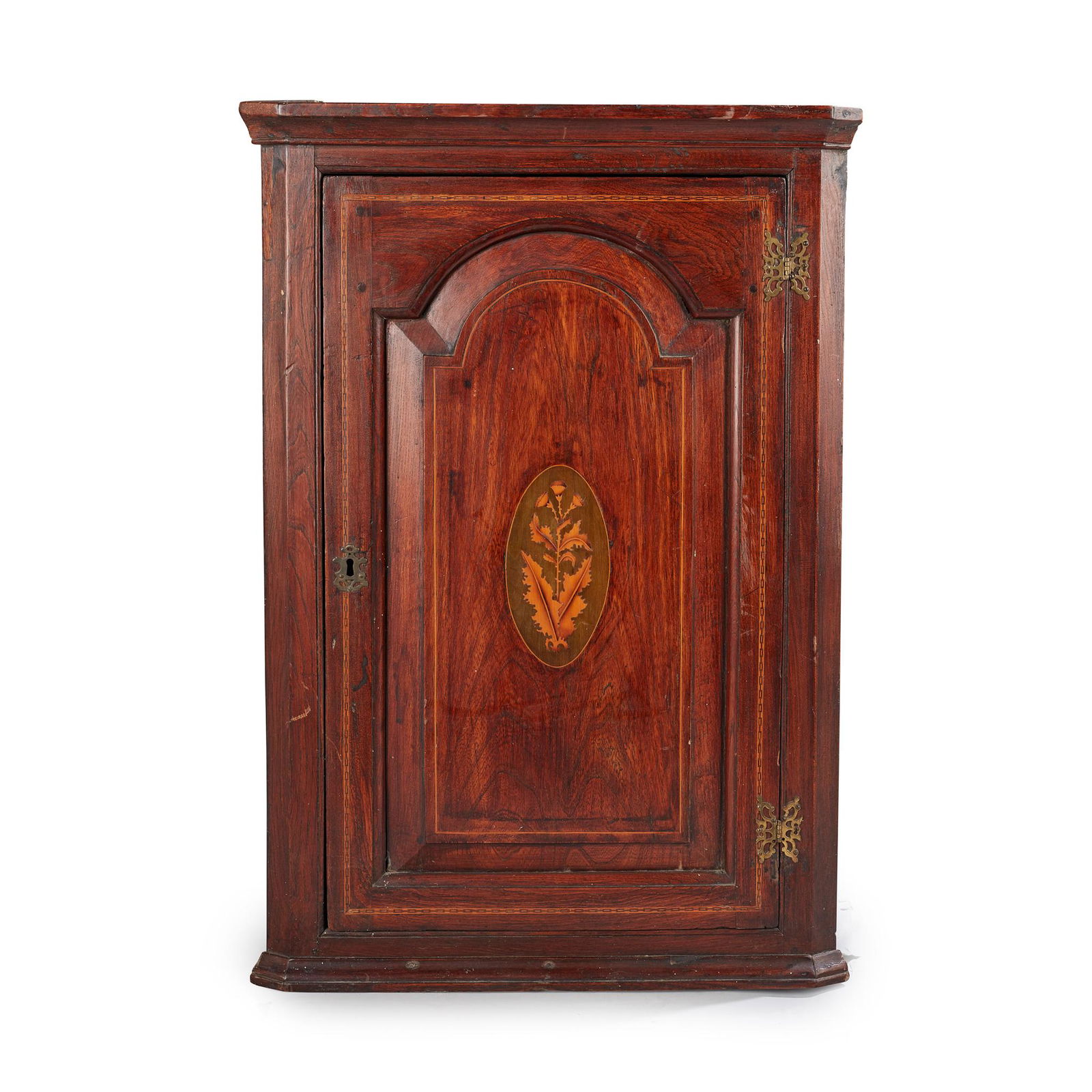 A GEORGE III OAK HANGING CORNER CUPBOARD LATE 18TH (1 of 1)