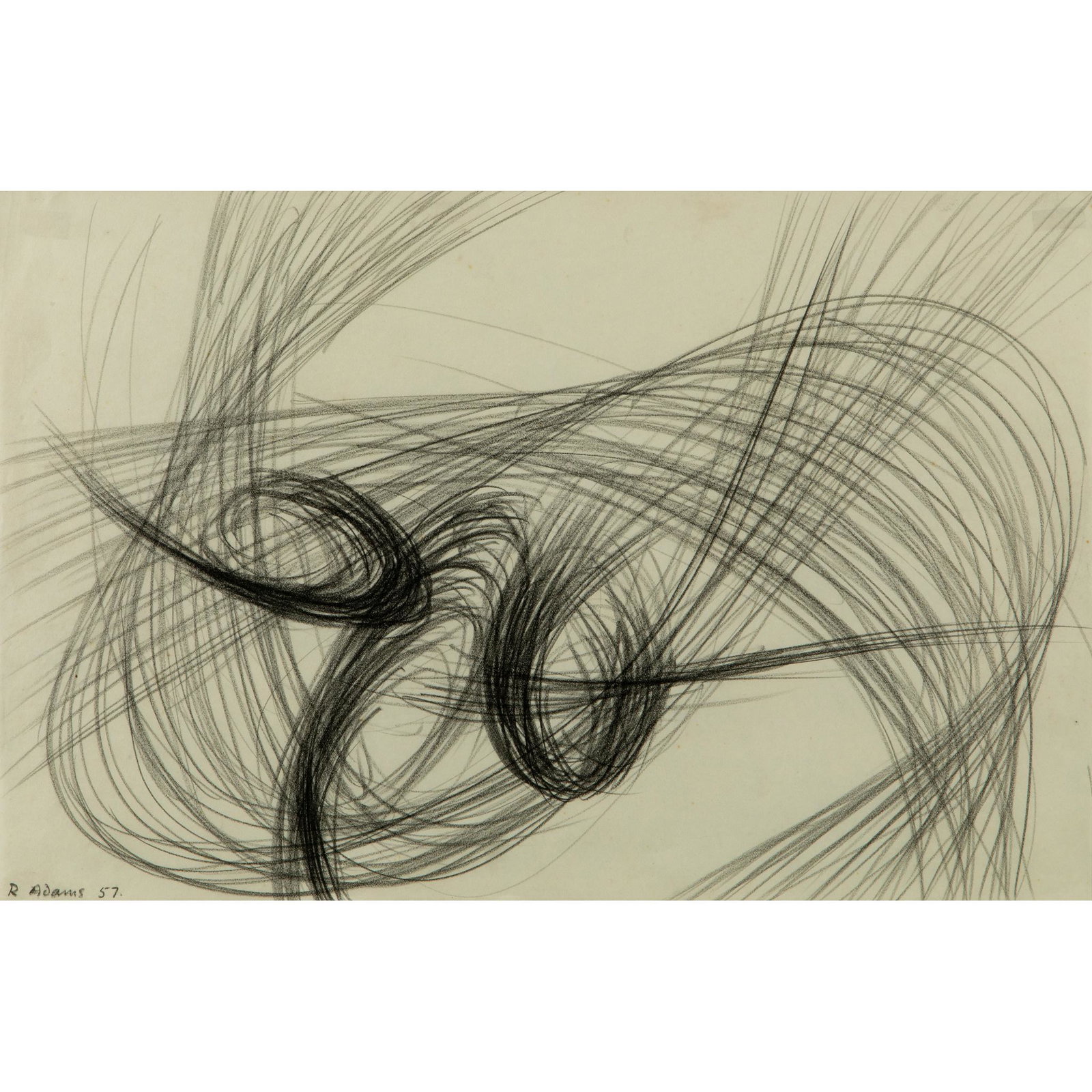 Â§ Robert Adams (British 1917-1984) Studies of: Â§ Robert Adams (British 1917-1984) Studies of Movement,1957 signed and dated (lower left), contÃ© pencil on paper (28.5cm x 43.5cm (11.25in x 17.1in)) Provenance: Gimpel Fils, London.