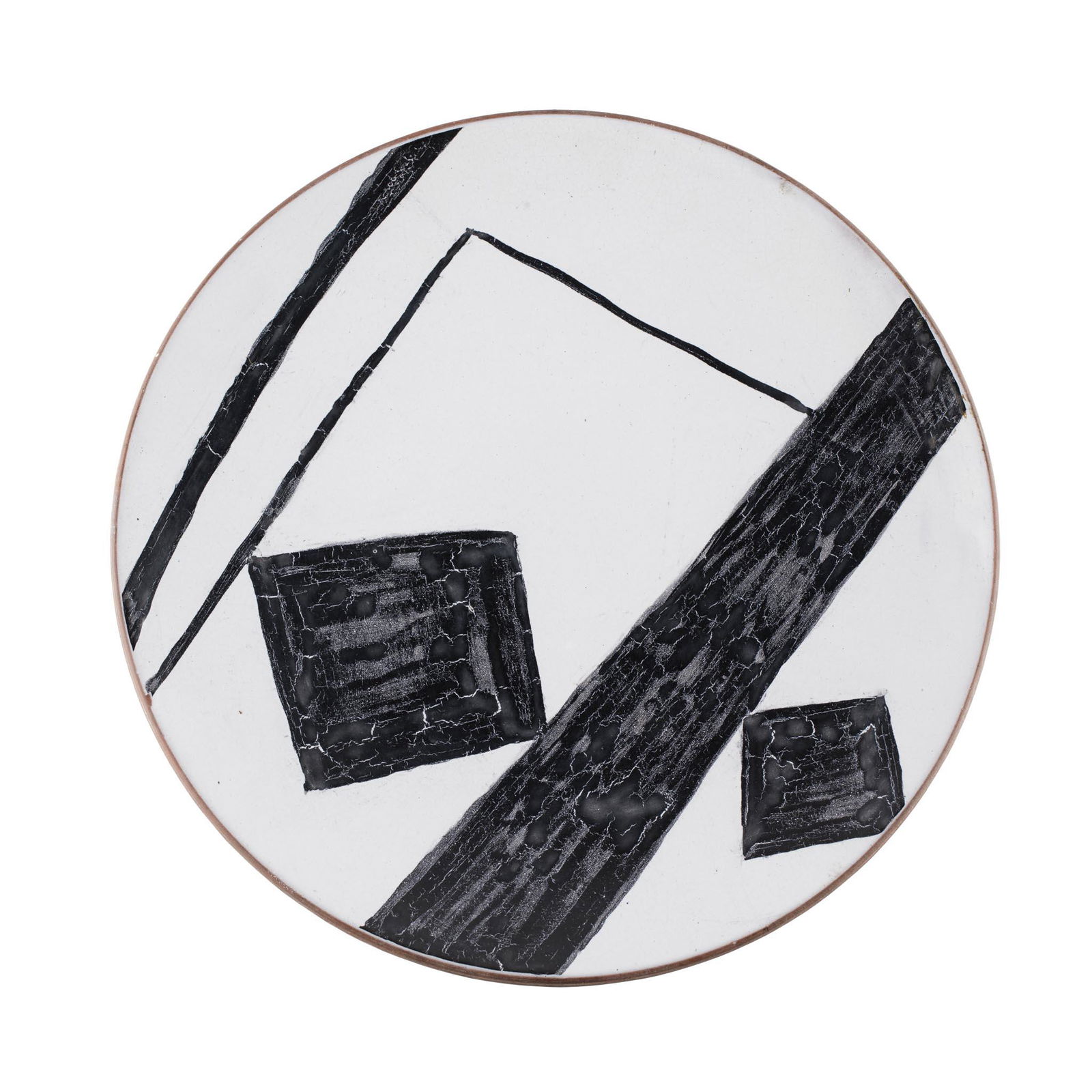 Â§ ROBERT ADAMS (BRITISH 1917-1984) PLATE, CIRCA 1952: Â§ ROBERT ADAMS (BRITISH 1917-1984) PLATE, CIRCA 1952 signed 'ADAMS' (to reverse), painted earthenware (25cm diameter (9.8in diameter)) Provenance: In Barns-Graham's notes about her collection she s