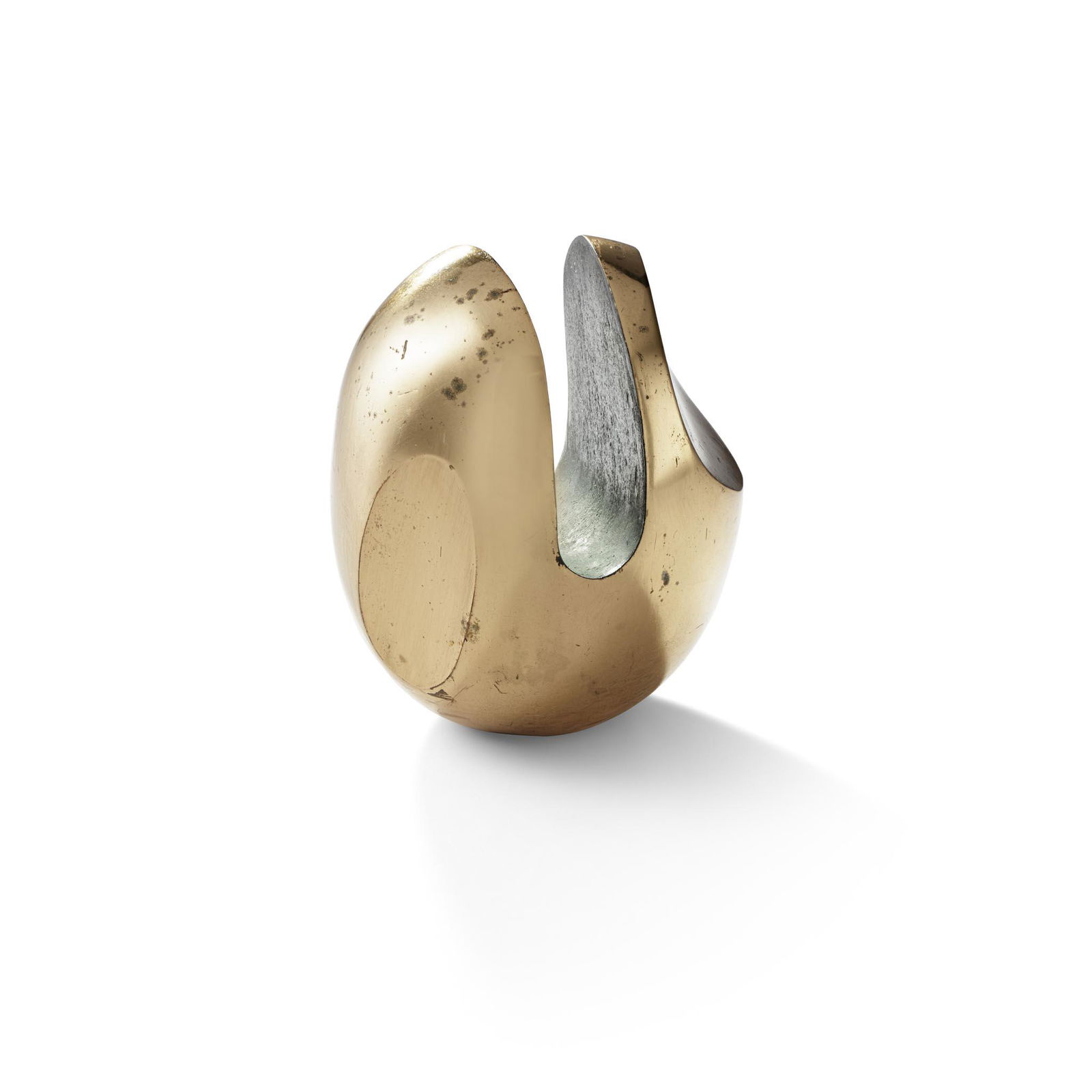 Â§ ROBERT ADAMS (BRITISH 1917-1984) SPHERE, 1980: Â§ ROBERT ADAMS (BRITISH 1917-1984) SPHERE, 1980 signed, numbered and dated 'ADAMS OO/ 1980' (to base), bronze (9cm high, 7cm wide (3.5in high, 2.75in iwde)) Provenance: In Barns-Graham's notes she