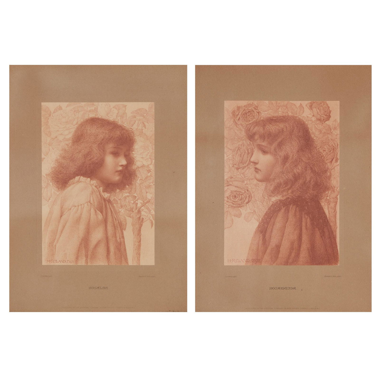 HENRY RYLAND (1856-1924) 'ROSALBA' AND 'ROSAMUNDA', (1 of 7)