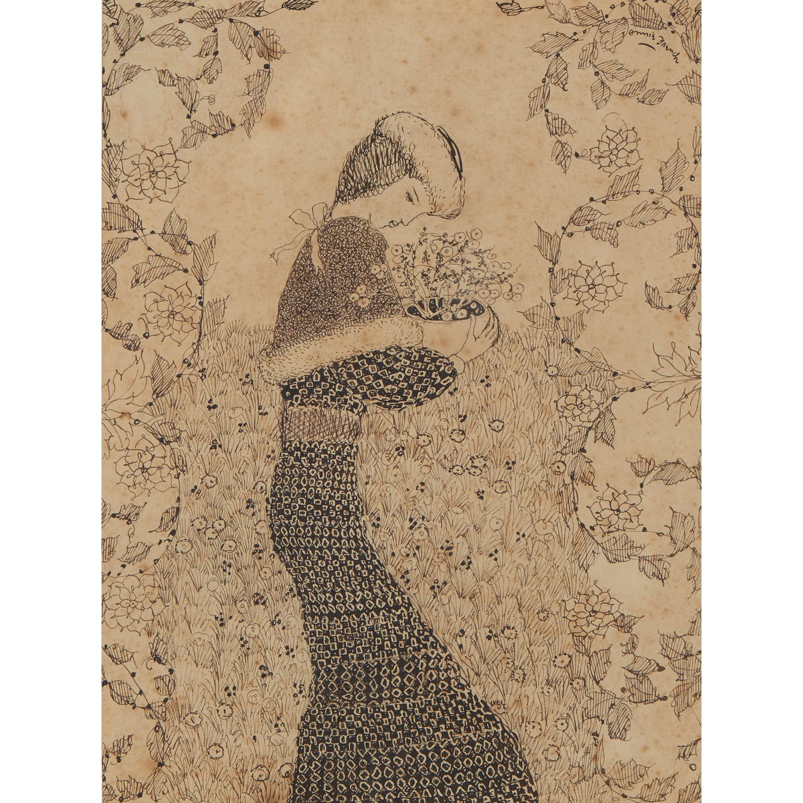 Â§ ANNIE FRENCH (1872-1965) THE FLOWER POT (1 of 3)