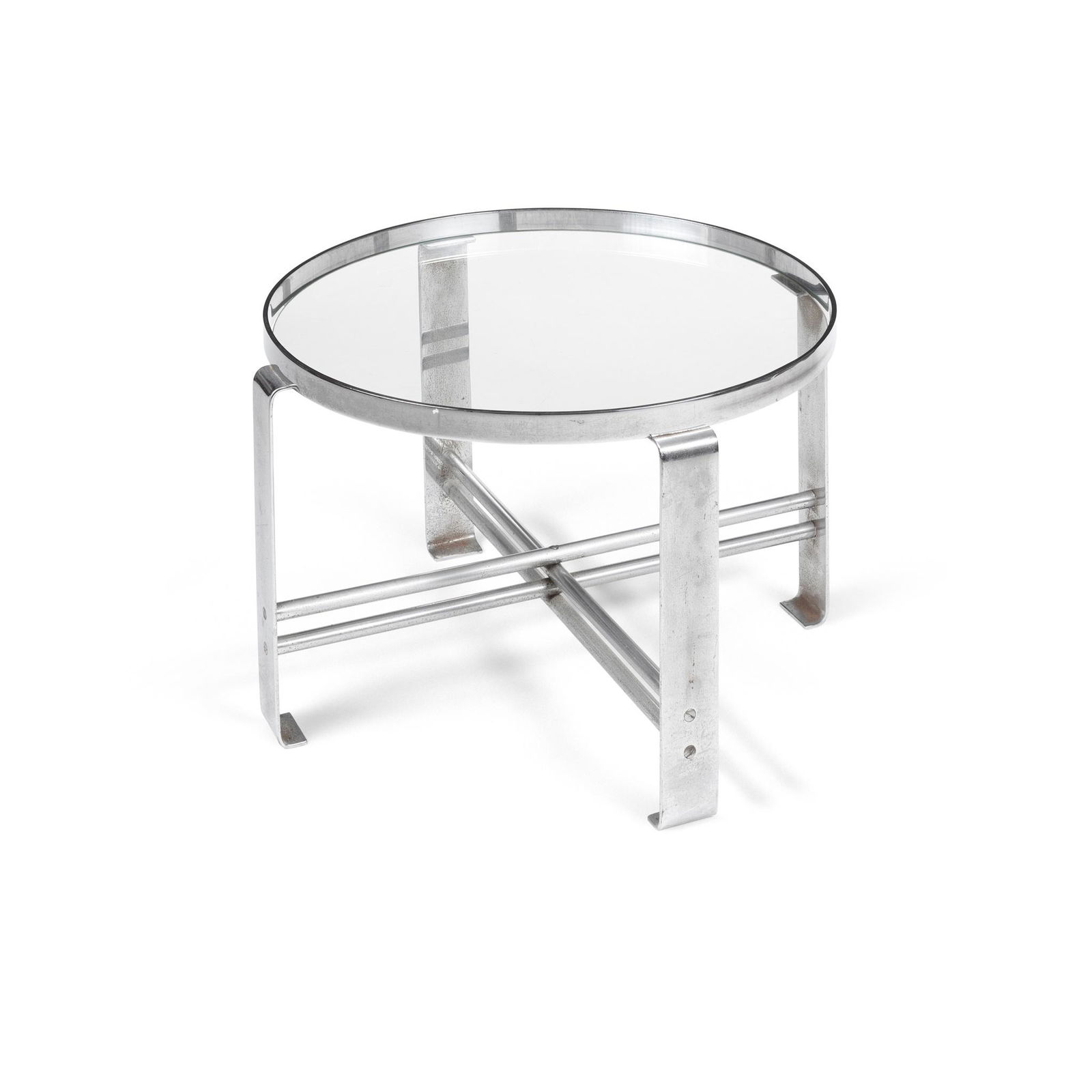 WOLFGANG HOFFMANN (1900â€“1969) FOR THE HOWELL: WOLFGANG HOFFMANN (1900â€“1969) FOR THE HOWELL FURNITURE COMPANY COFFEE TABLE, CIRCA 1930 chromium-plated steel (62.5cm diameter, 43cm high) Provenance: Private Collection, London Footnote: Note: