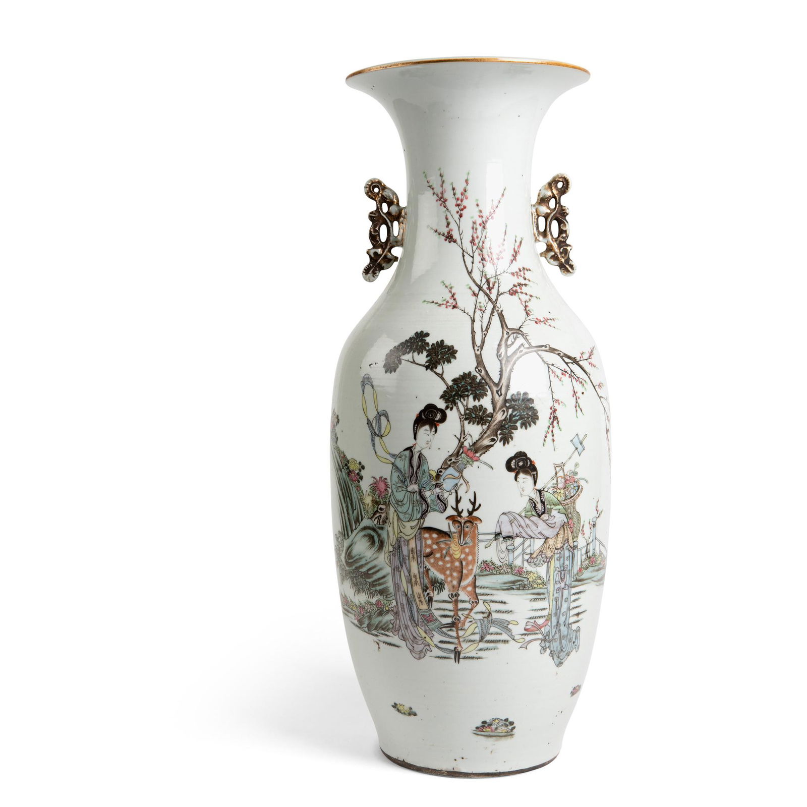 LARGE FAMILLE ROSE VASE LATE QING DYNASTY-REPUBLIC (1 of 2)