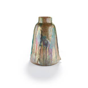 LUCIEN LÉVY-DHURMER (1865-1953) FOR CLEMENT: LUCIEN LÉVY-DHURMER (1865-1953) FOR CLEMENT MASSIER (1845-1917) VASE, CIRCA 1895 lustre-glazed earthenware, painted CLEMENT MASSIER, impressed CLEMENT MASSIER/GOLFE/ JUAN/ (AM)/ L. LEVY (38cm (15