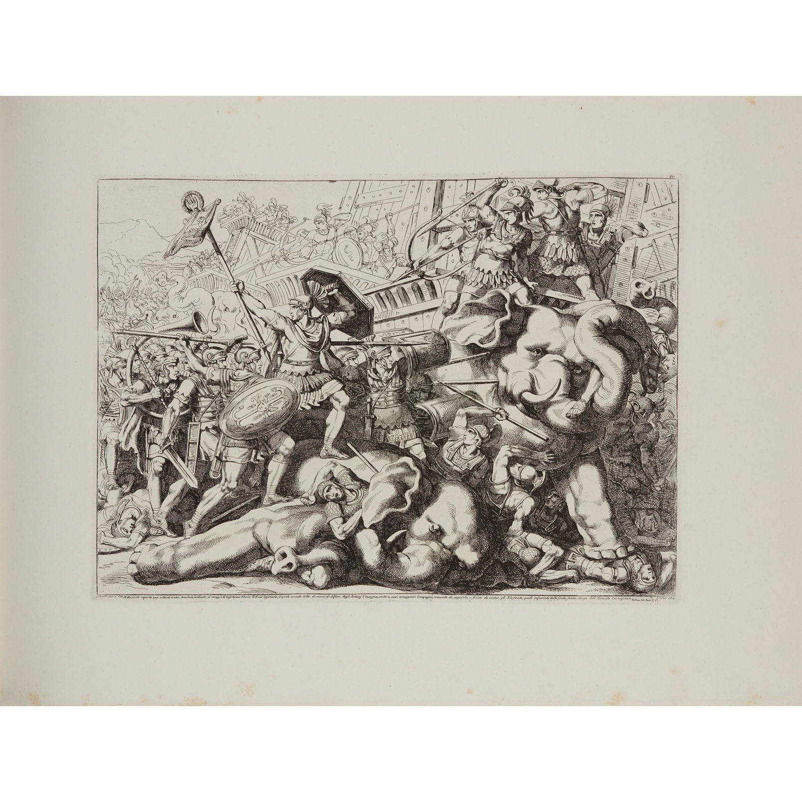 Pinelli, Bartolomeo Istoria Romana incisa all'acqua: Pinelli, Bartolomeo Istoria Romana incisa all'acqua forte da Bartolomeo Pinelli Romano L'Anno 1818, e 1819. Rome: Giovanni Scudellari, [1818-19]. Oblong folio, 468 x 600mm), 101 engraved plates (inclu