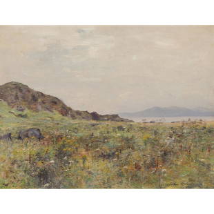 JOHN HENDERSON (SCOTTISH 1860-1924) ON THE FIRTH OF: JOHN HENDERSON (SCOTTISH 1860-1924) ON THE FIRTH OF CLYDE Signed lower right, oil on canvas(33.75cm x 44cm (13.25in x 17.25in))