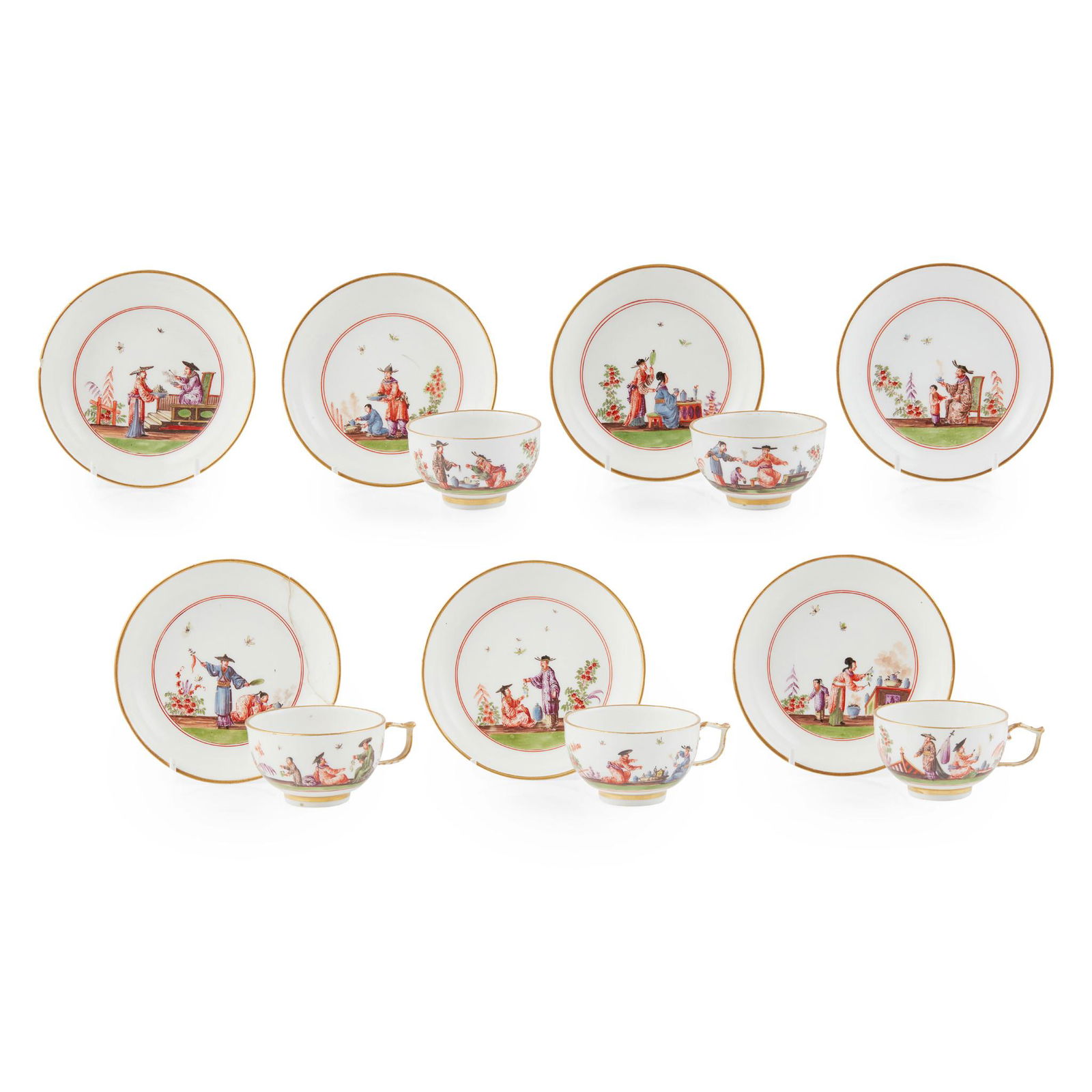 MEISSEN PART TEA SET CIRCA 1740 (1 of 3)