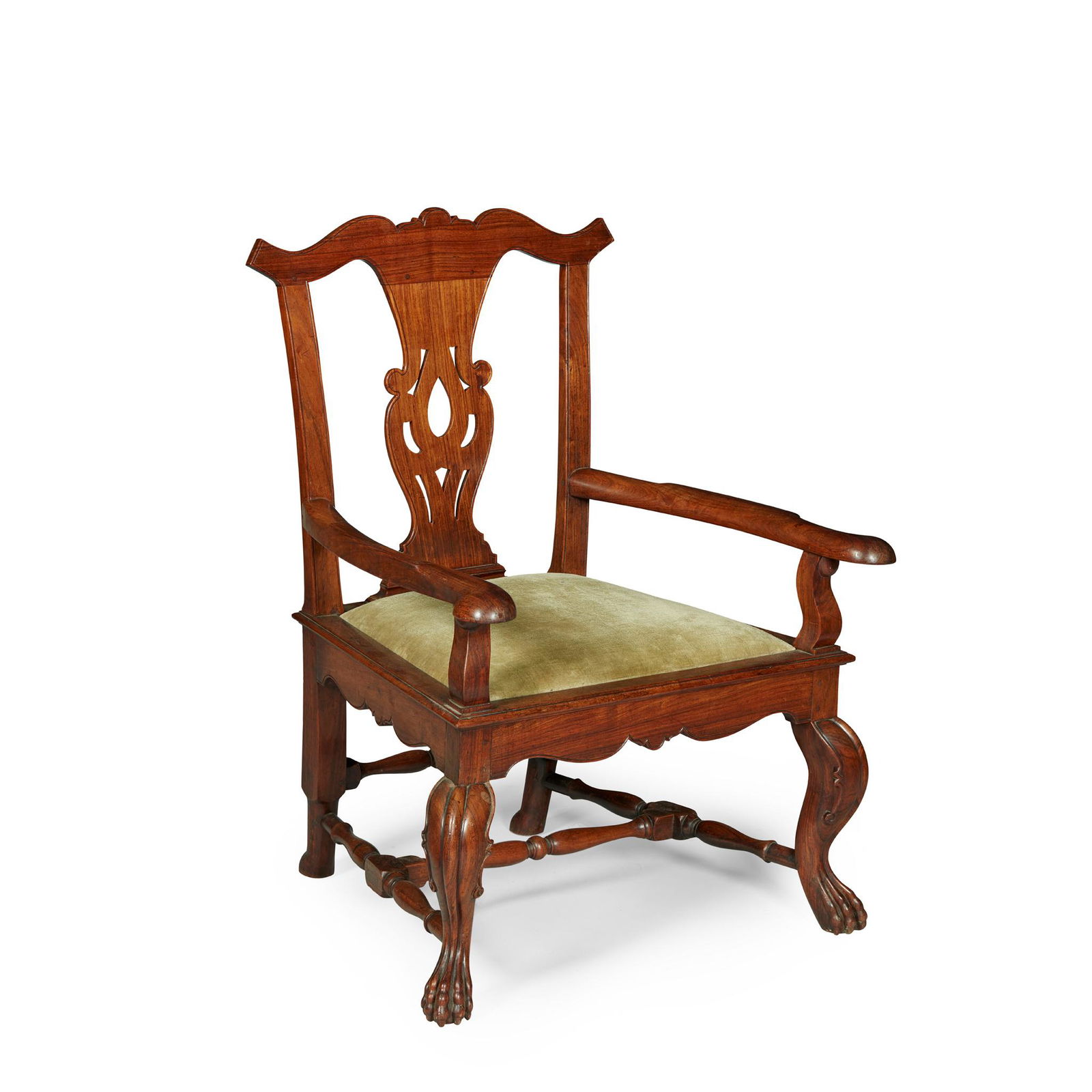 ANGLO-INDIAN PADOUK ARMCHAIR MID 18TH CENTURY (1 of 1)