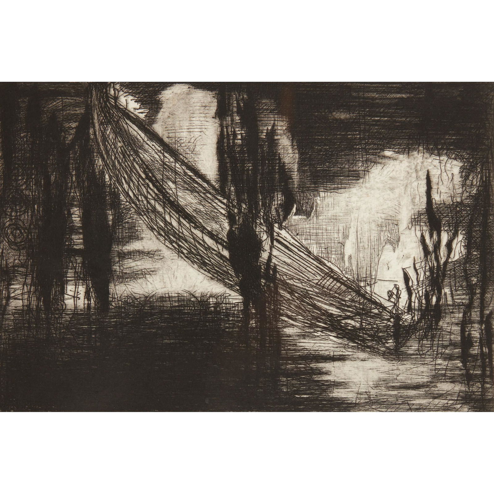 Â§ CHRISTOPHER LE BRUN (BRITISH 1951-) UNTITLED: Â§ CHRISTOPHER LE BRUN (BRITISH 1951-) UNTITLED Etching(22cm x 32cm (8.5in x 12.5in))
