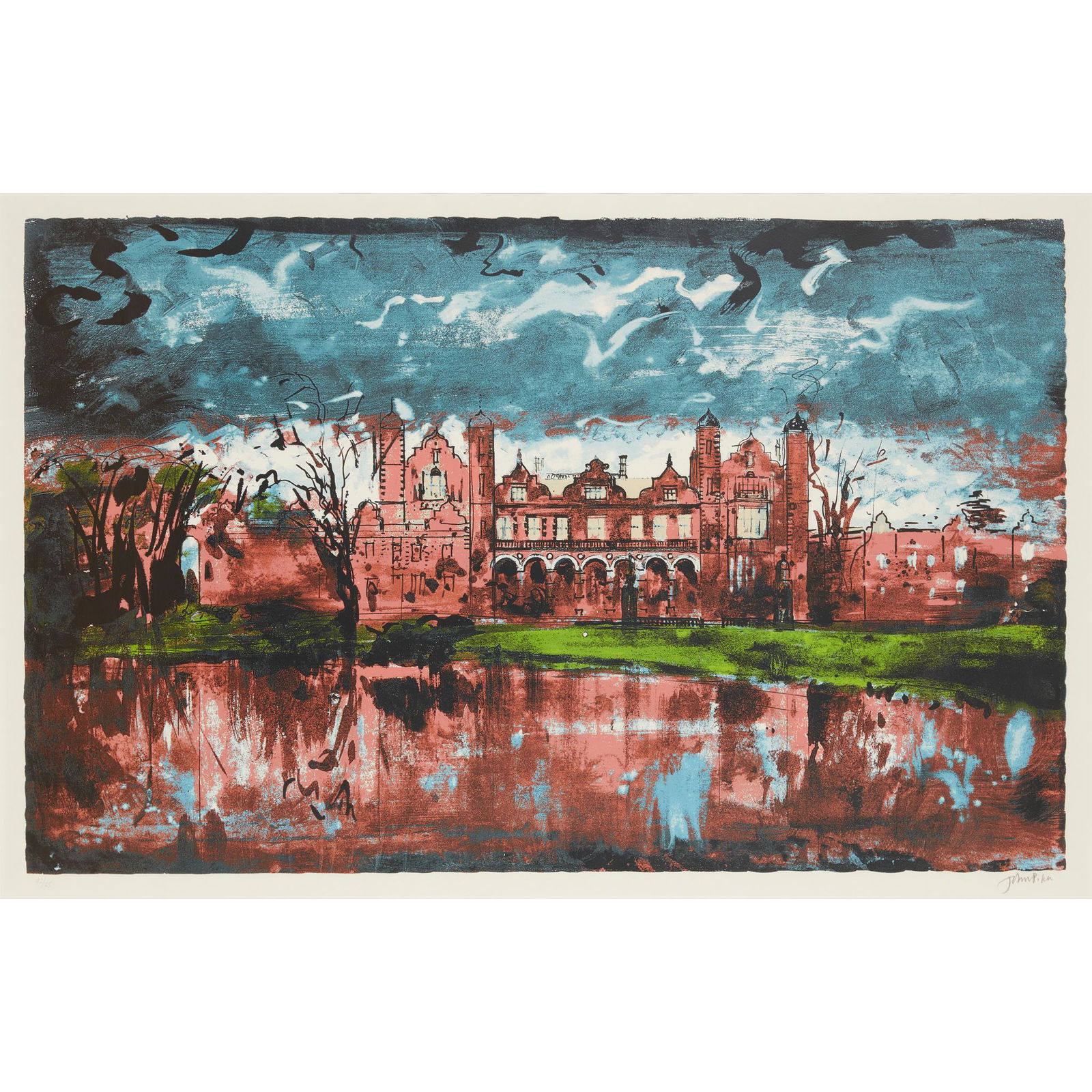 Â§ JOHN PIPER C.H. (BRITISH 1903-1992) CAPESTHORNE - 1977: Â§ JOHN PIPER C.H. (BRITISH 1903-1992) CAPESTHORNE - 1977 Screenprint, 42/75, signed and numbered in pencil to margin(image size 63.5cm x 101cm (25in x 39.75in))
