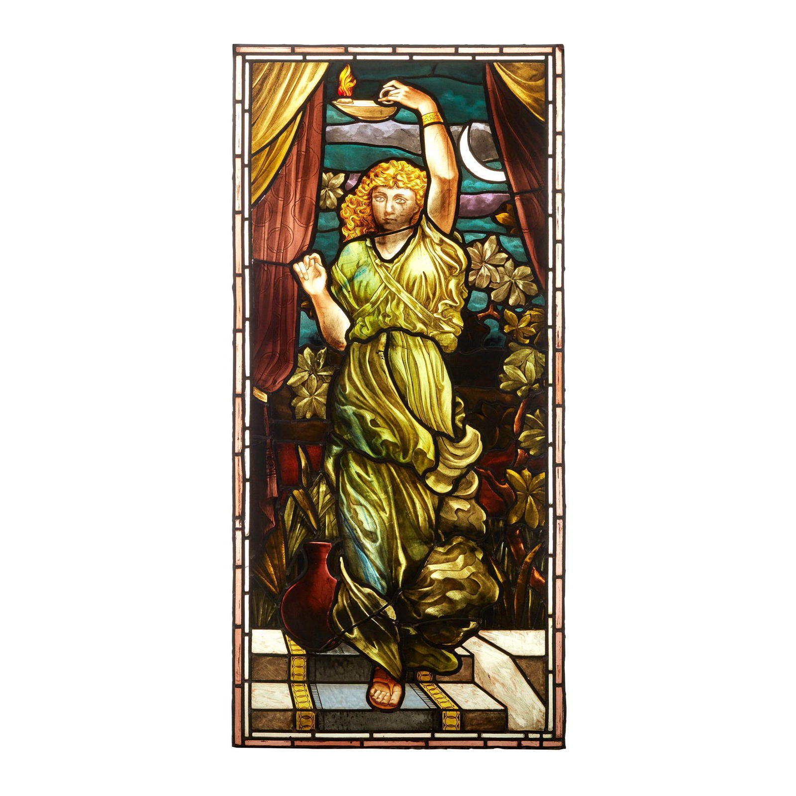 MANNER OF STEPHEN ADAM AESTHETIC MOVEMENT STAINED GLASS PANEL, CIRCA 1880 (1 of 1)