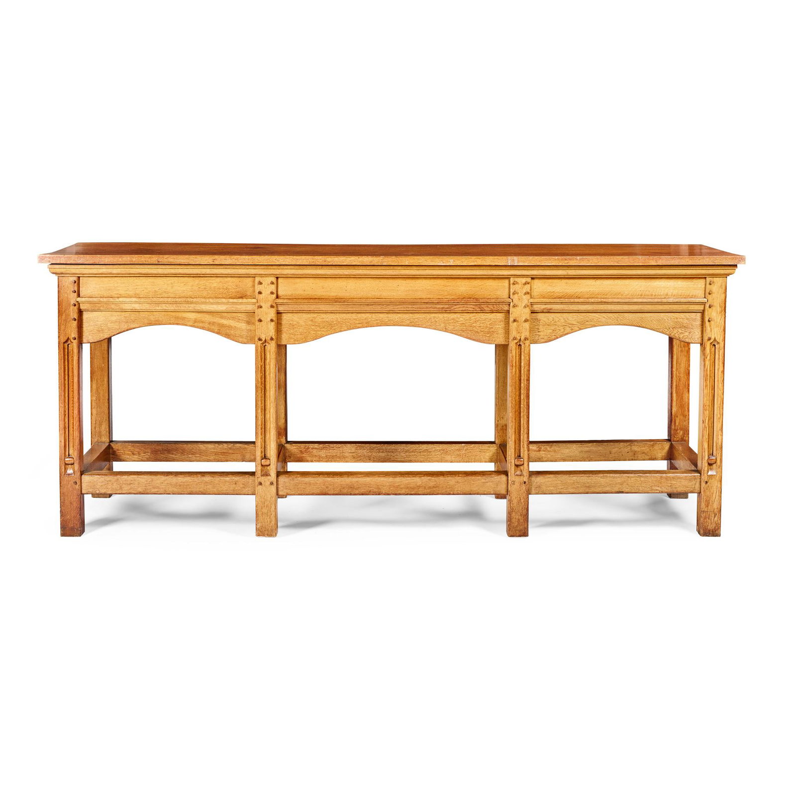 ENGLISH LARGE ARTS & CRAFTS SERVING TABLE, CIRCA 1920 (1 of 2)