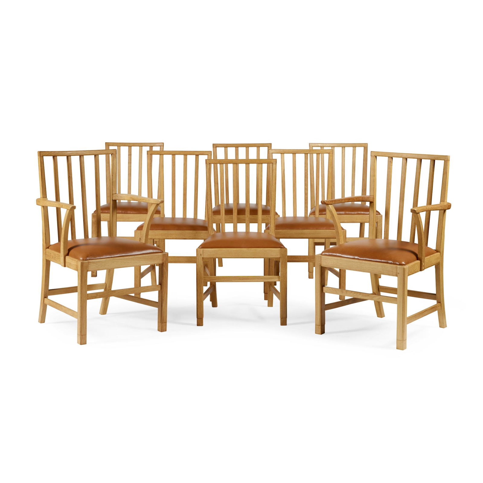 MANNER OF EDWARD BARNSLEY SET OF EIGHT 'CORONATION' CHAIRS, DESIGNED