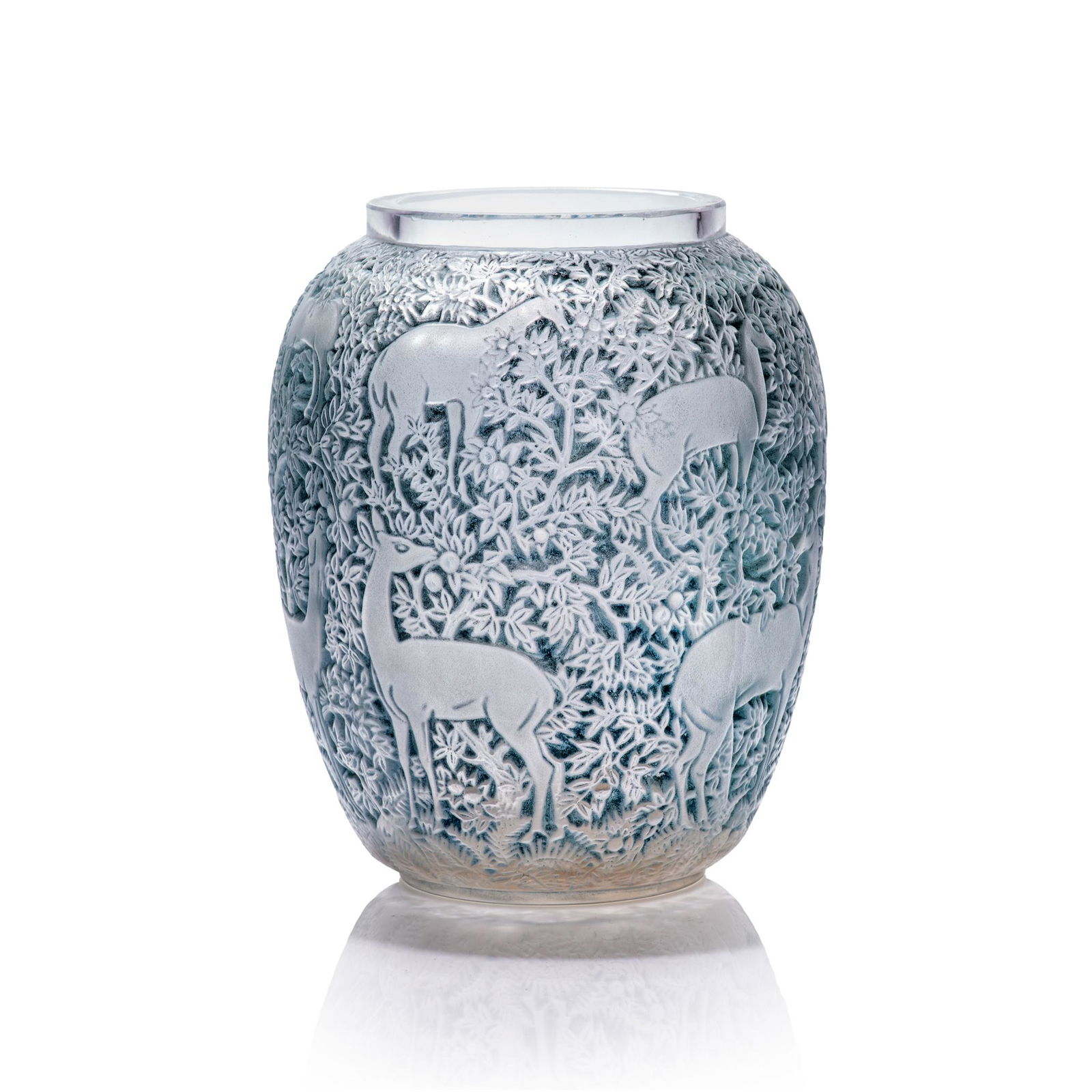 ‡ René Lalique (French 1860-1945) BICHES VASE, NO. 1082 (1 of 1)