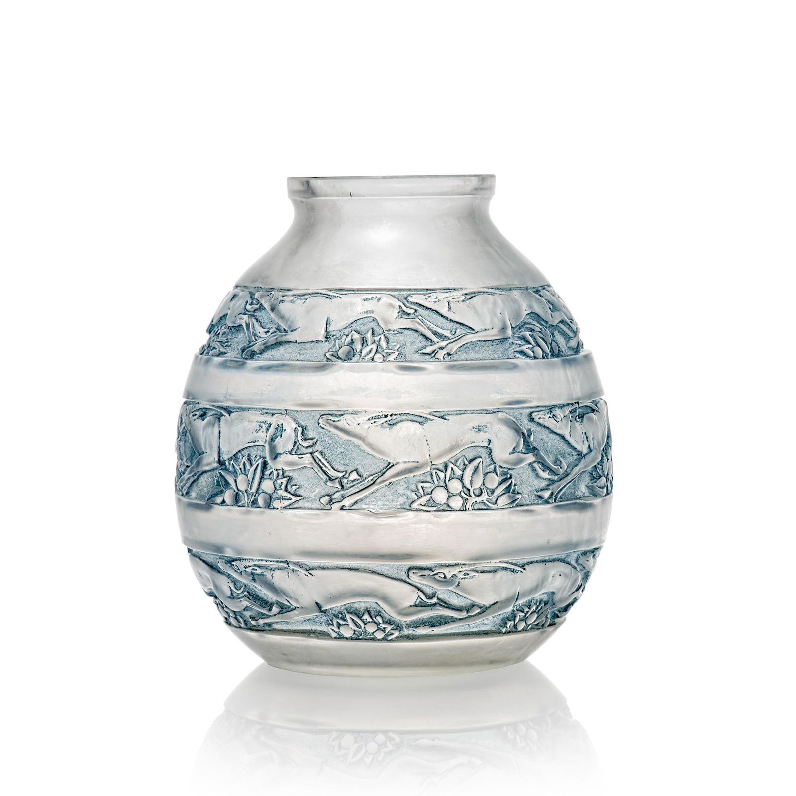 René Lalique (French 1860-1945) SOUDAN VASE, NO. 1016 (1 of 3)