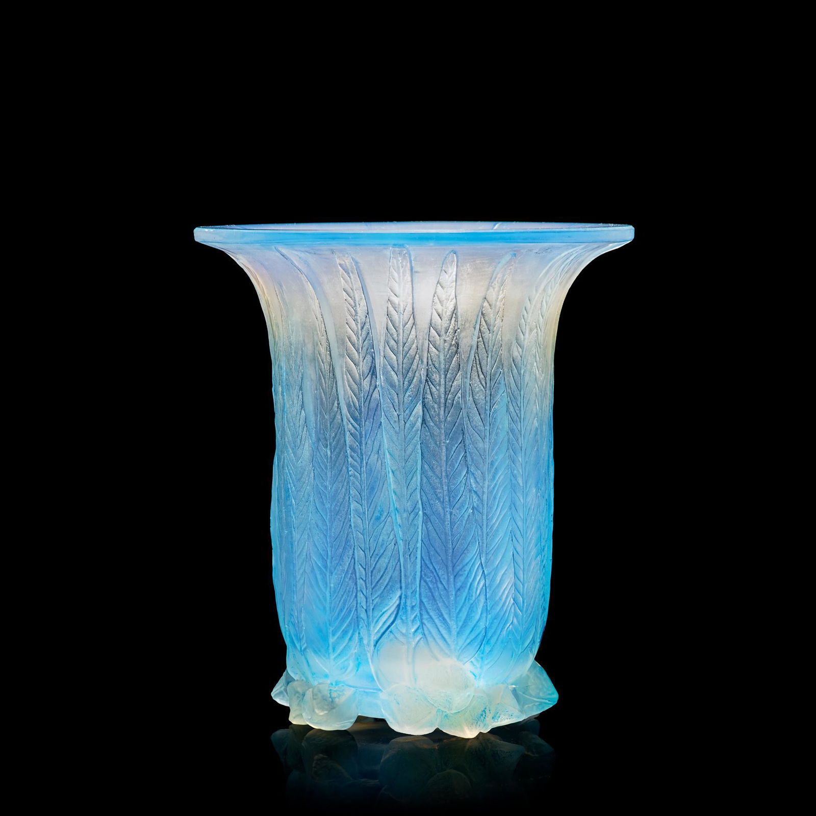 René Lalique (French 1860-1945) EUCALYPTUS VASE, NO. 936 (1 of 3)