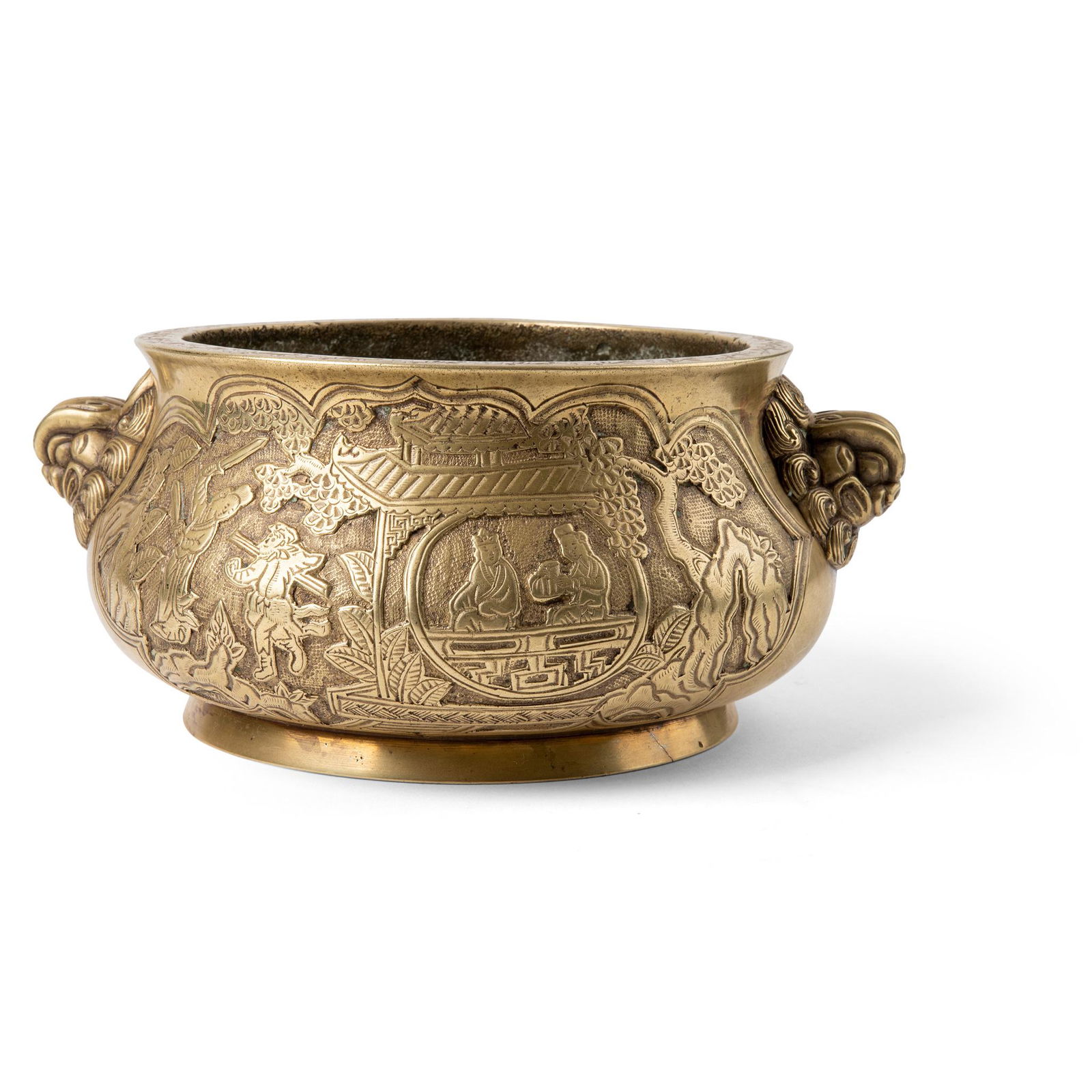 BRONZE 'LION-HEAD' CENSER QING DYNASTY, 18TH-19TH CENTURY (1 of 3)