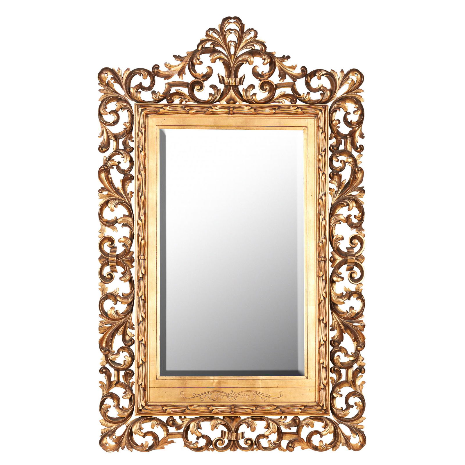 CONTINENTAL GILTWOOD MIRROR LATE 19TH CENTURY (1 of 2)