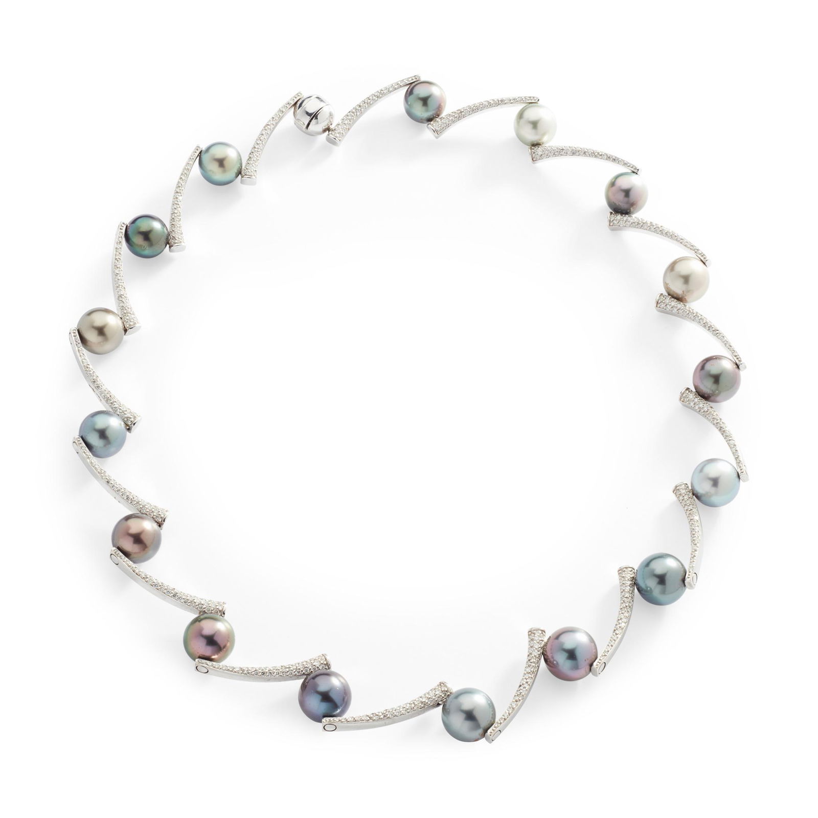 A Tahitian pearl and diamond necklace (1 of 1)