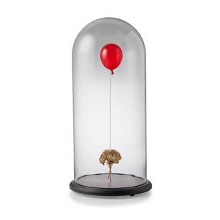 § POLLY MORGAN (BRITISH 1980-) STILL BIRTH (RED), 2010: Edition of 150, taxidermy chick in a glass display dome(51cm x 24cm (20in x 9.5in) (inclusive of dome))
