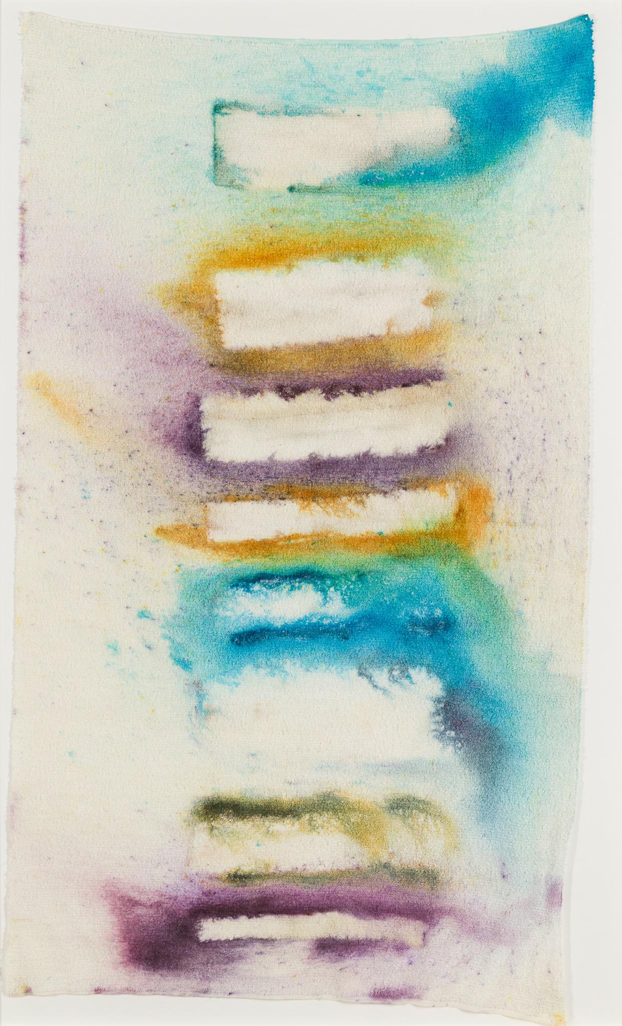 SAM FALLS (AMERICAN 1980-) UNTITLED - TOPANGA 2 2012: Terrycloth & Fabric Dye(152.5cm x 88cm (59.75in x 34.5in))