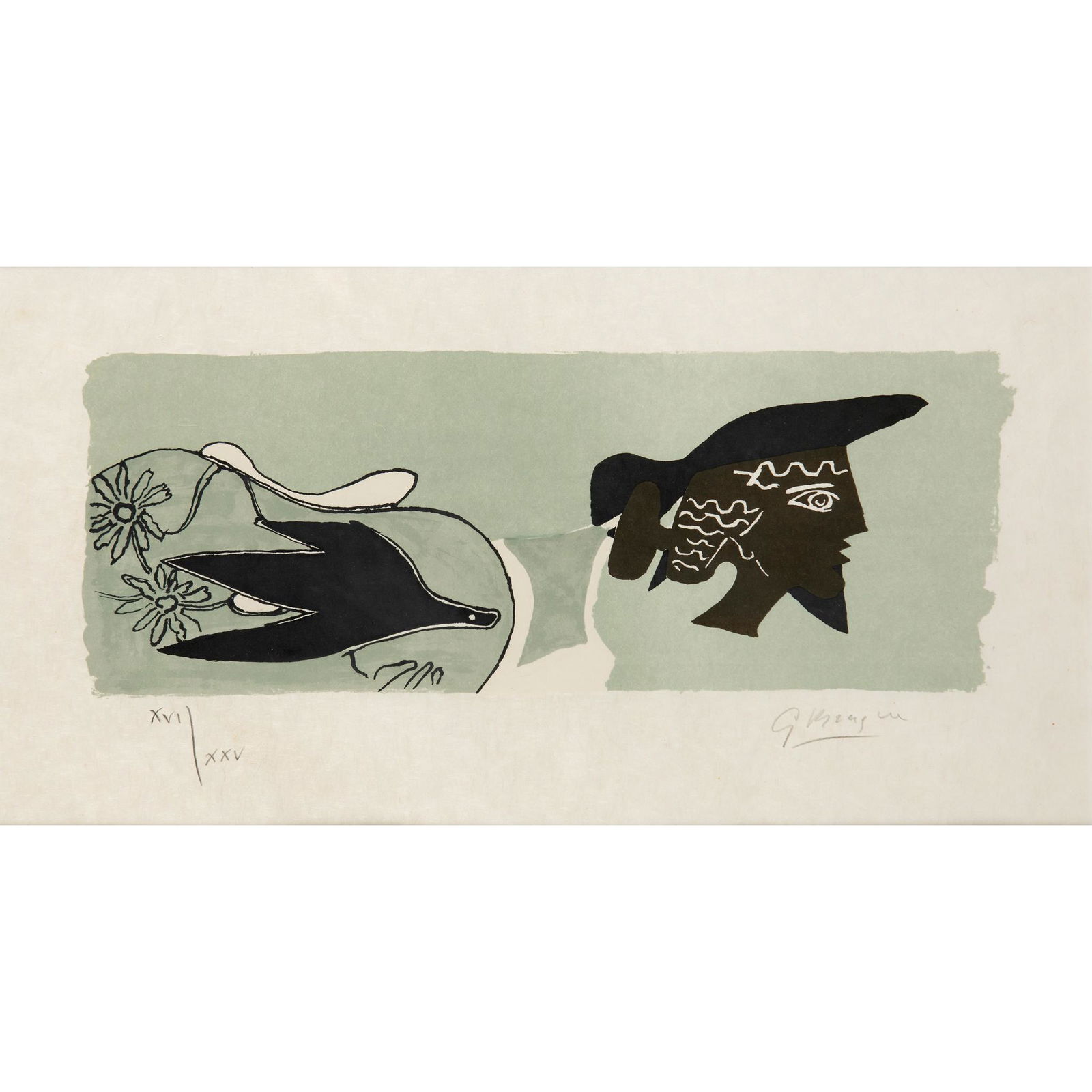 Â§ GEORGES BRAQUE (FRENCH 1882-1963) CINQ POÃ‰SIES EN HOMMAGE Ã GEORGES BRAQUE - 1958 (VALLIER 131) (1 of 3)