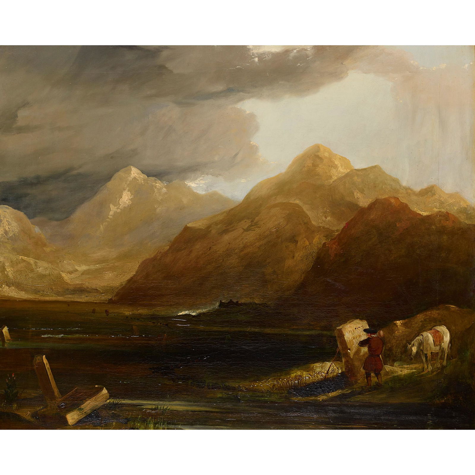 ATTRIBUTED TO REV. JOHN THOMSON OF DUDDINGSTON H.R.S. (SCOTTISH 1778-1840) OLD MORTALITY: ATTRIBUTED TO REV. JOHN THOMSON OF DUDDINGSTON H.R.S. (SCOTTISH 1778-1840) OLD MORTALITY Oil on canvas (63.5cm x 76cm (25in x 30in))