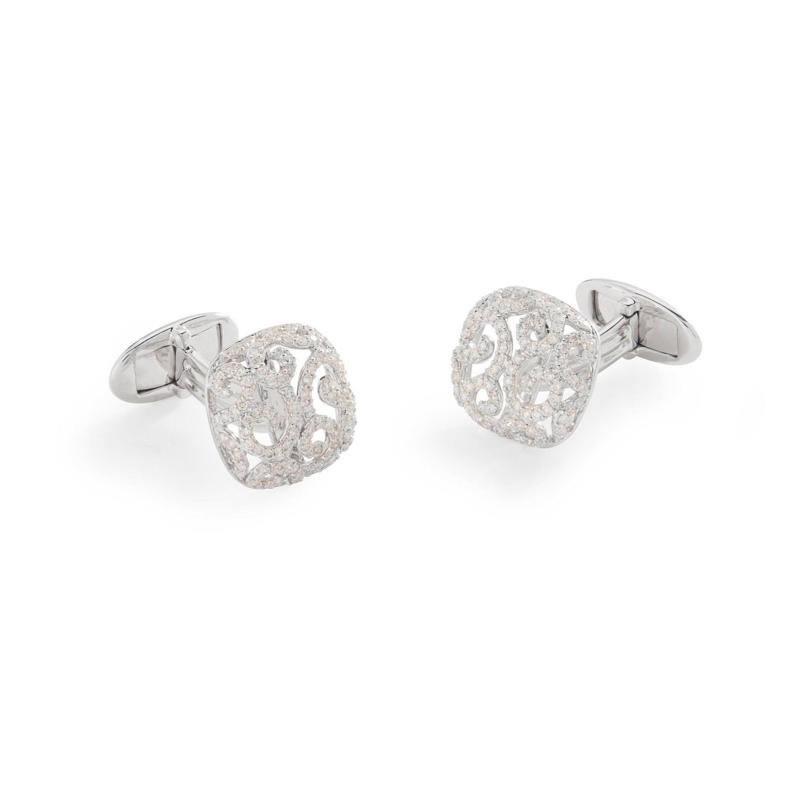 A pair of diamond cufflinks (1 of 1)