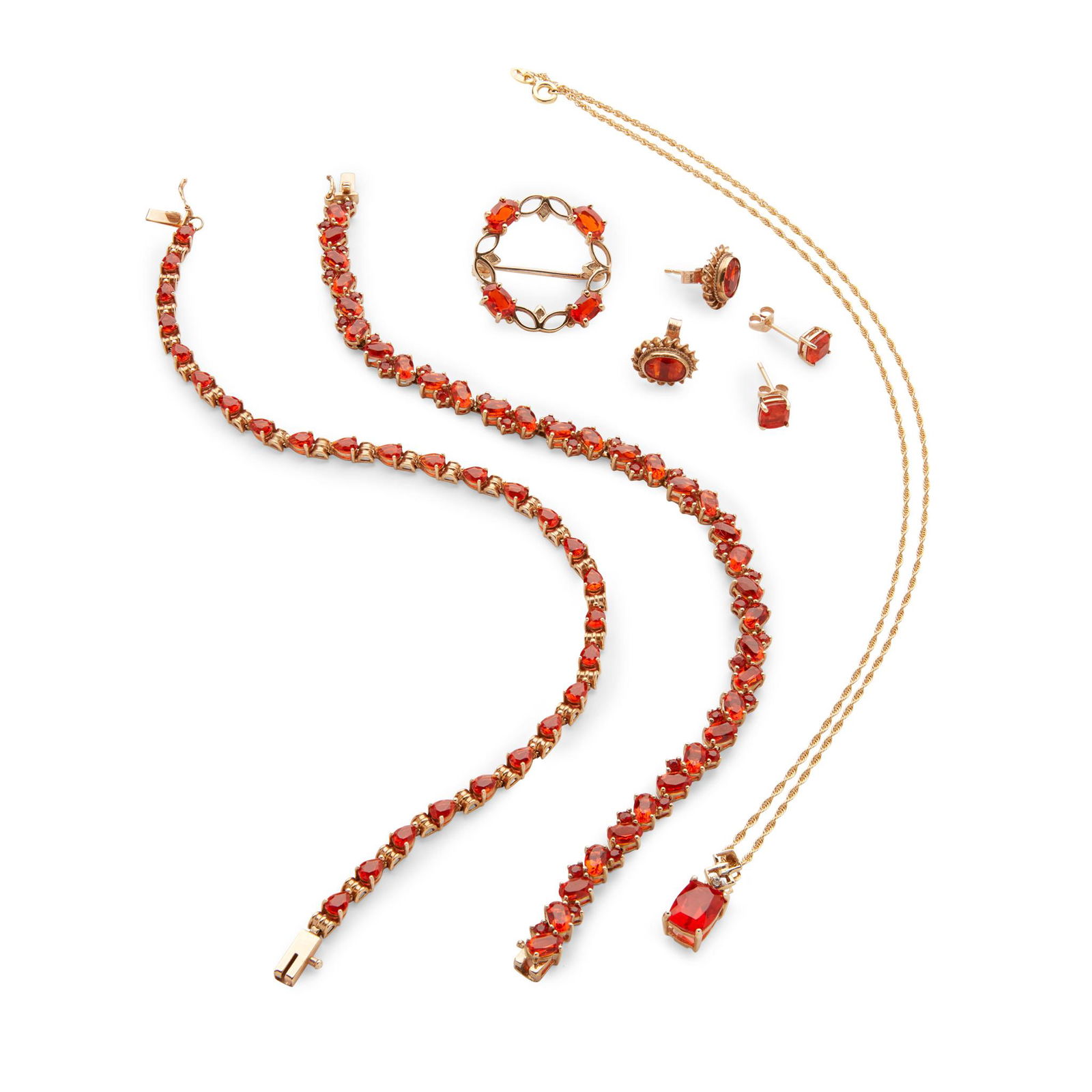 A collection of fire opal jewellery (1 of 1)