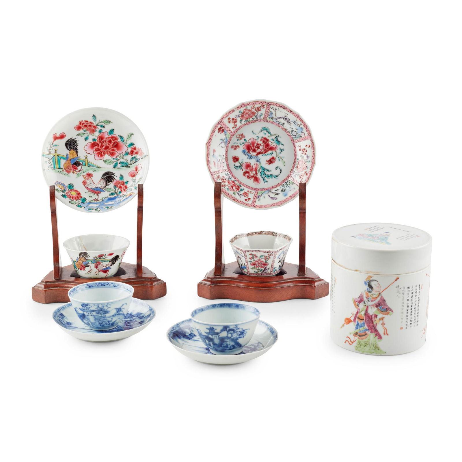 COLLECTION OF NINE PORCELAIN WARES QING DYNASTY, 18TH CENTURY TO 20TH CENTURY (1 of 1)