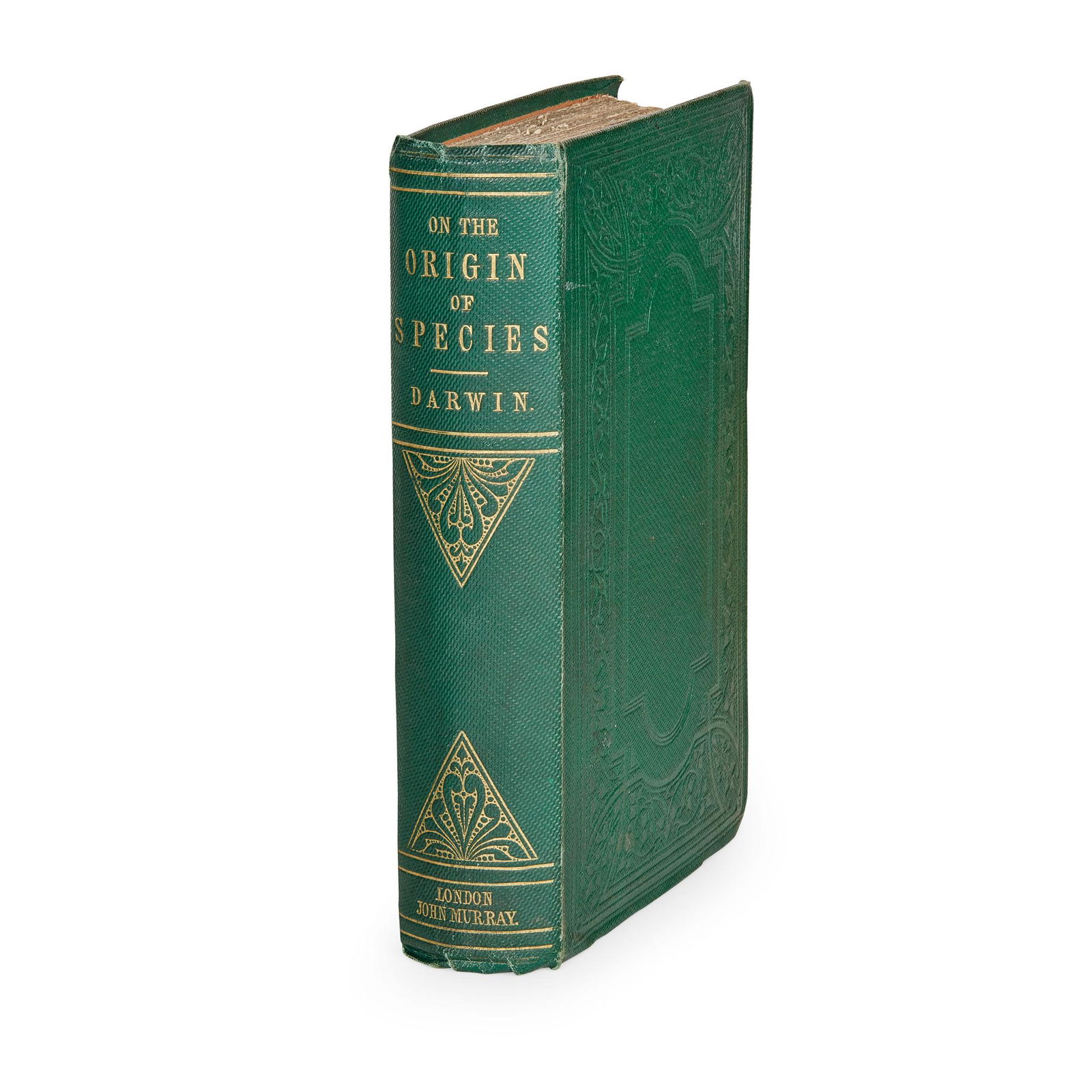 Darwin, Charles On the Origin of Species by Means of Natural Selection: Darwin, Charles On the Origin of Species by Means of Natural Selection or the Preservation of Favoured Races in the Struggle for Life. London: John Murray, 1861. 8vo in 12s, original wavy-grain green