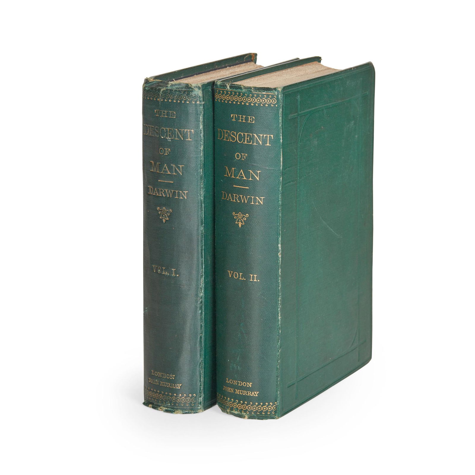 Darwin, Charles The Descent of Man, and Selection in Relation to Sex: Darwin, Charles The Descent of Man, and Selection in Relation to Sex London: John Murray, 1871. 2 volumes, 8vo, original green cloth, viii 423 [13], viii 475 [1] pp., half-titles, 16 pp. advertisement
