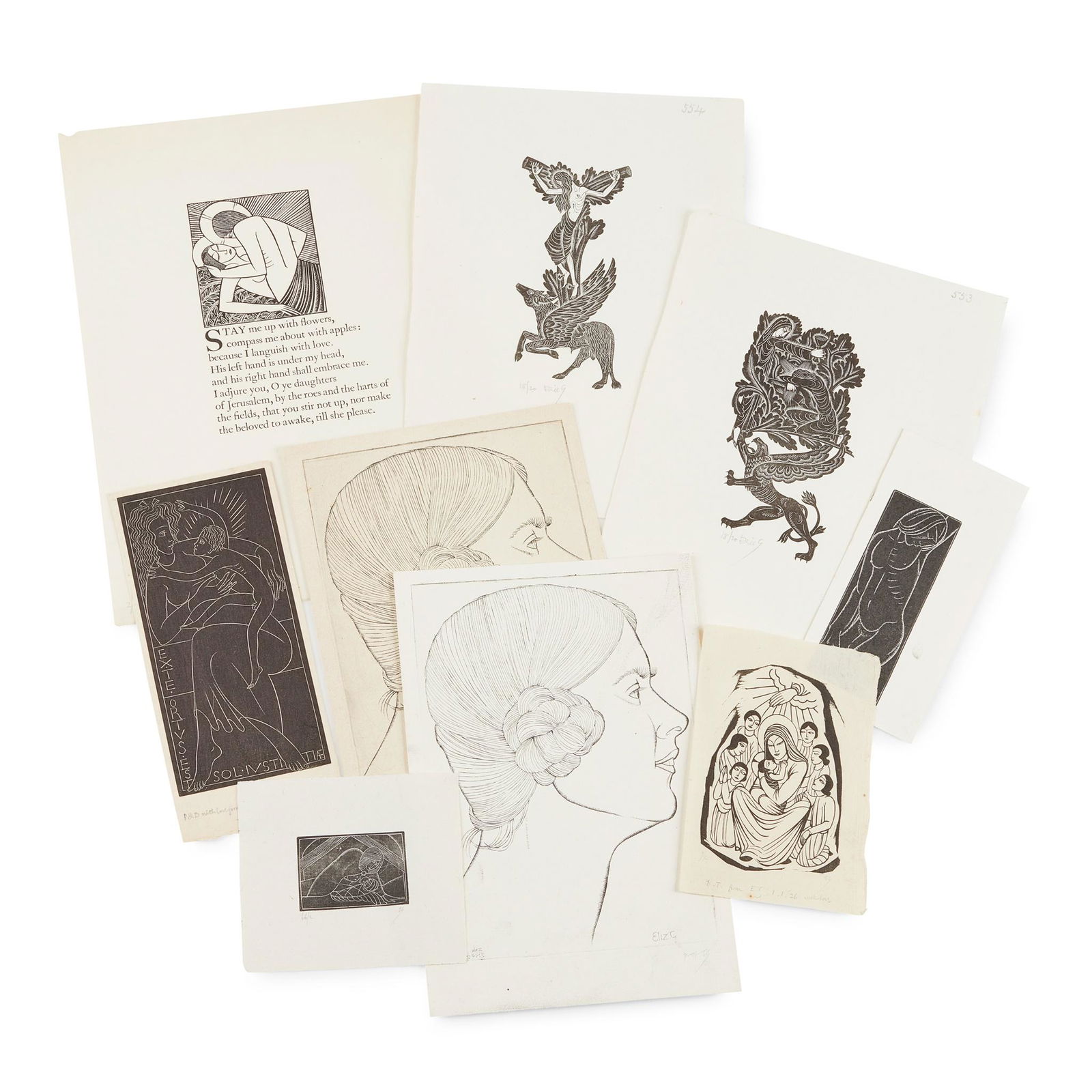 Gill, Eric (1882-1940) Collection of engravings, all signed or inscribed (1 of 1)