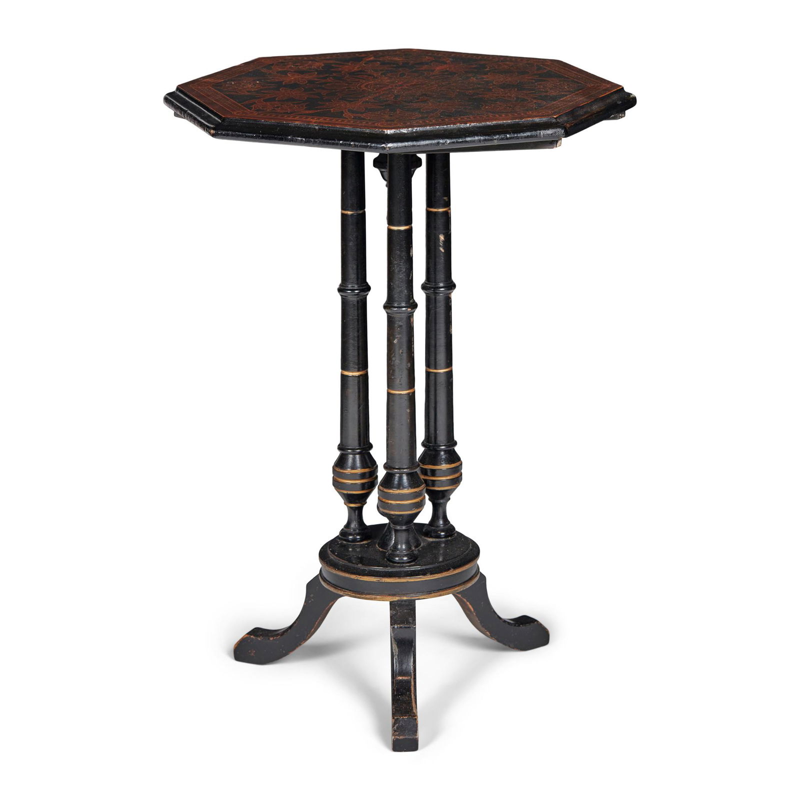 MANNER OF DANIEL COTTIER AESTHETIC MOVEMENT OCCASIONAL TABLE, CIRCA 1890 (1 of 2)