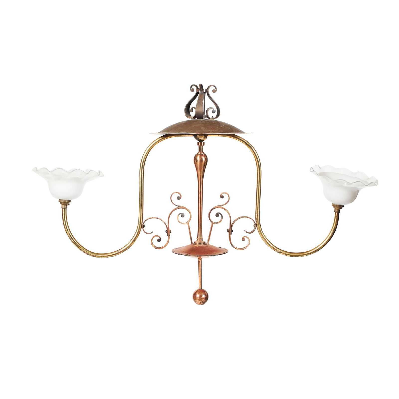 MANNER OF ARTHUR DIXON FOR THE BIRMINGHAM GUILD OF HANDICRAFT ARTS AND CRAFTS CHANDELIER, CIRCA 1900 (1 of 1)