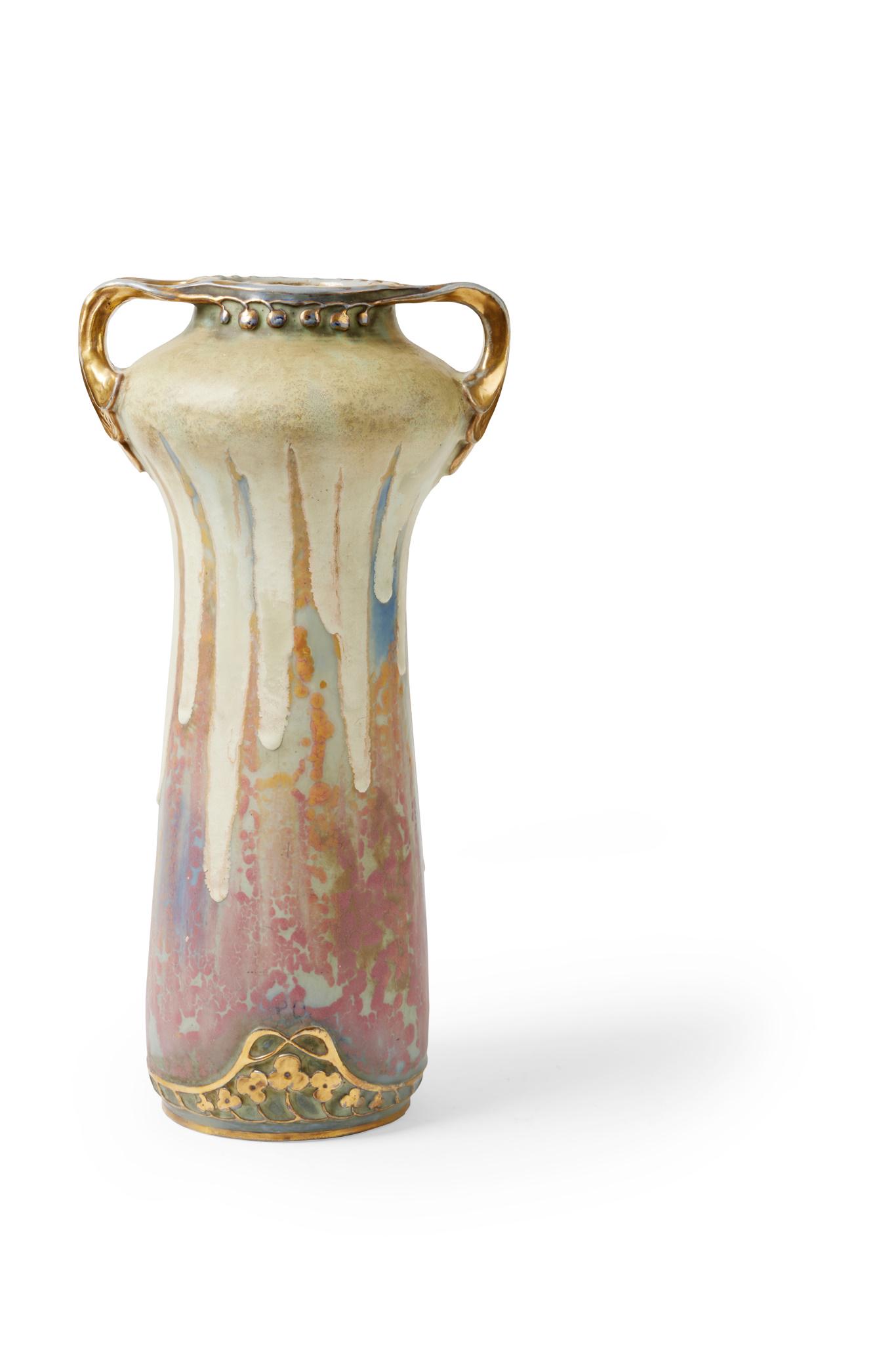 AMPHORA TWIN-HANDLED VASE, CIRCA 1910 (1 of 9)
