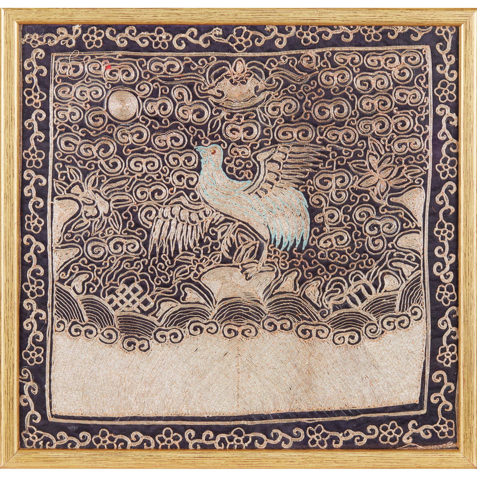 GROUP OF FIVE CIVIL OFFICIAL'S RANK BADGES QING DYANSTY, 19TH CENTURY (1 of 5)