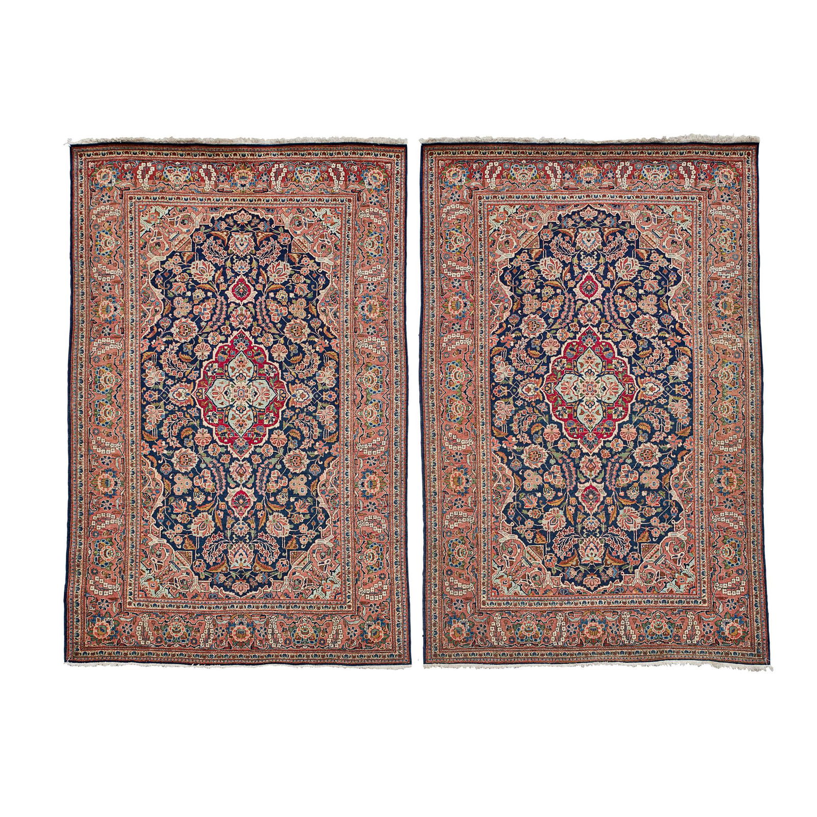 PAIR OF KASHAN RUGS CENTRAL PERSIA, LATE 19TH/EARLY 20TH CENTURY (1 of 1)
