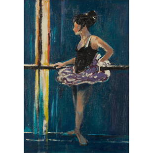 § DONALD HAMILTON FRASER R.A. (SCOTTISH 1929-2009) DANCER, REFLECTED LIGHT: § DONALD HAMILTON FRASER R.A. (SCOTTISH 1929-2009) DANCER, REFLECTED LIGHT Signed lower right, oil on canvas (64cm x 44.5cm (25.25in x 17.5in))