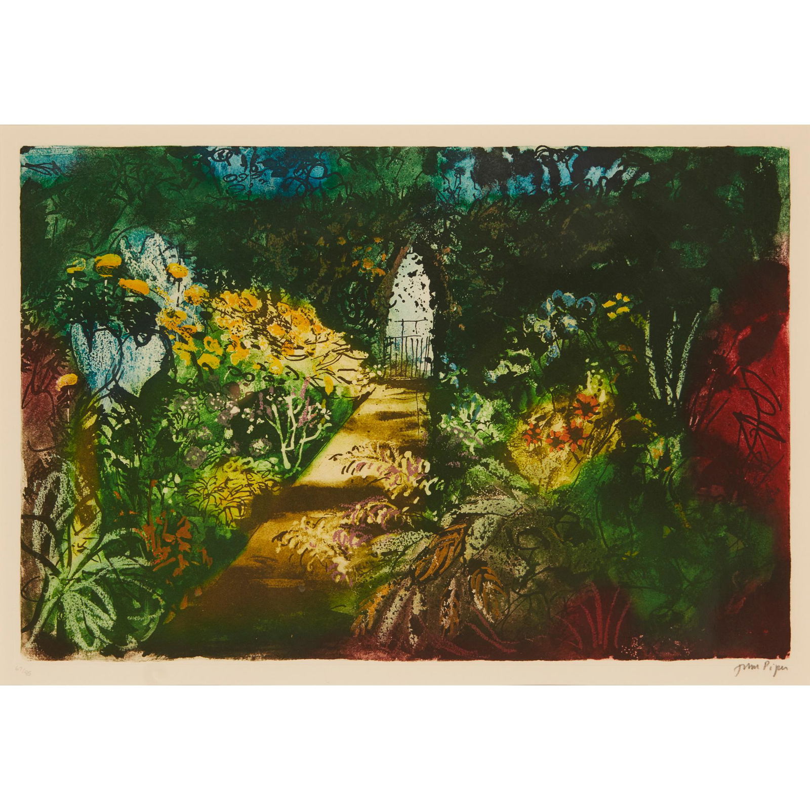 Â§ JOHN PIPER C.H. (BRITISH 1903-1992) SUMMER GARDEN, FAWLEY BOTTOM (1 of 3)