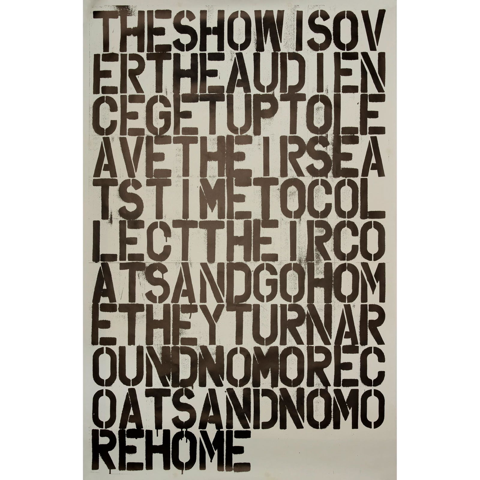 CHRISTOPHER WOOL (AMERICAN 1955-) AND FÉLIX GONZÁLES TORRES (CUBAN/AMERICAN 1957-1996) (1 of 2)