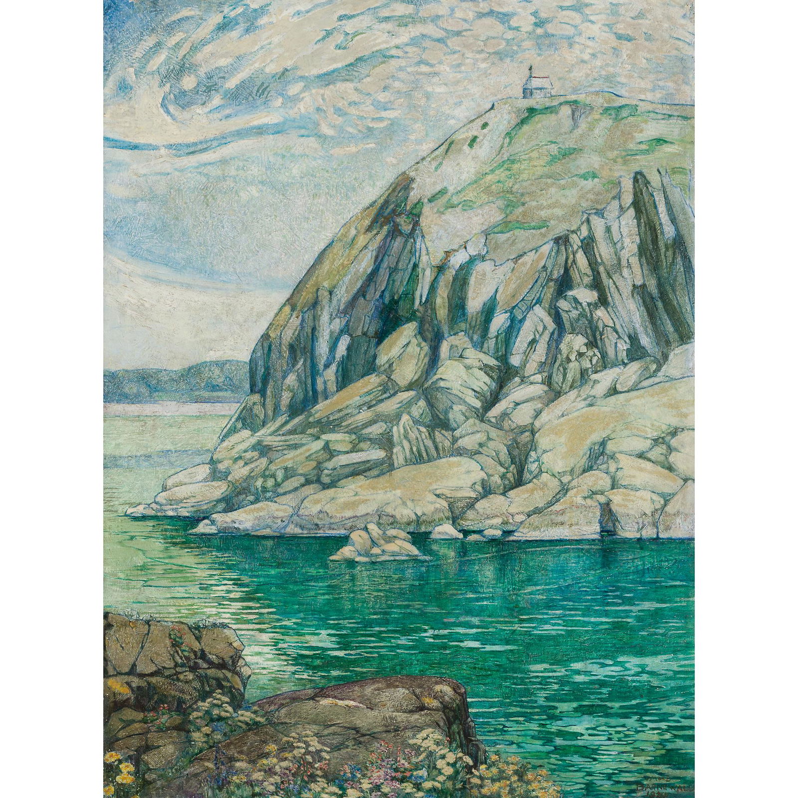 VIOLET MARY BARNEWALL (BRITISH FL.1914-24) COASTAL CLIFFS, 1924 (1 of 3)