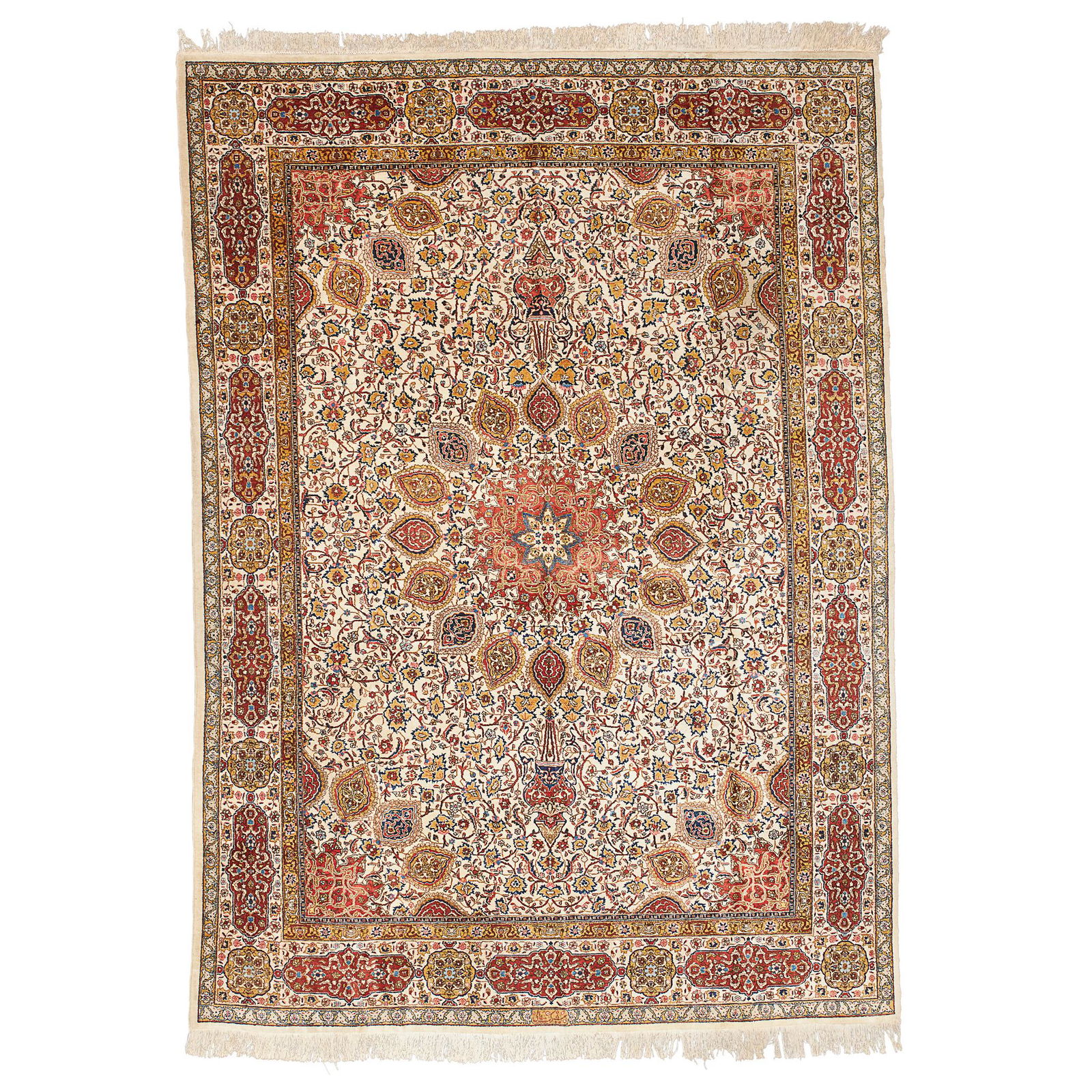 TABRIZ CARPET, SIGNED SHERKATEH GHALI NORTHWEST PERSIA, MID 20TH CENTURY (1 of 1)