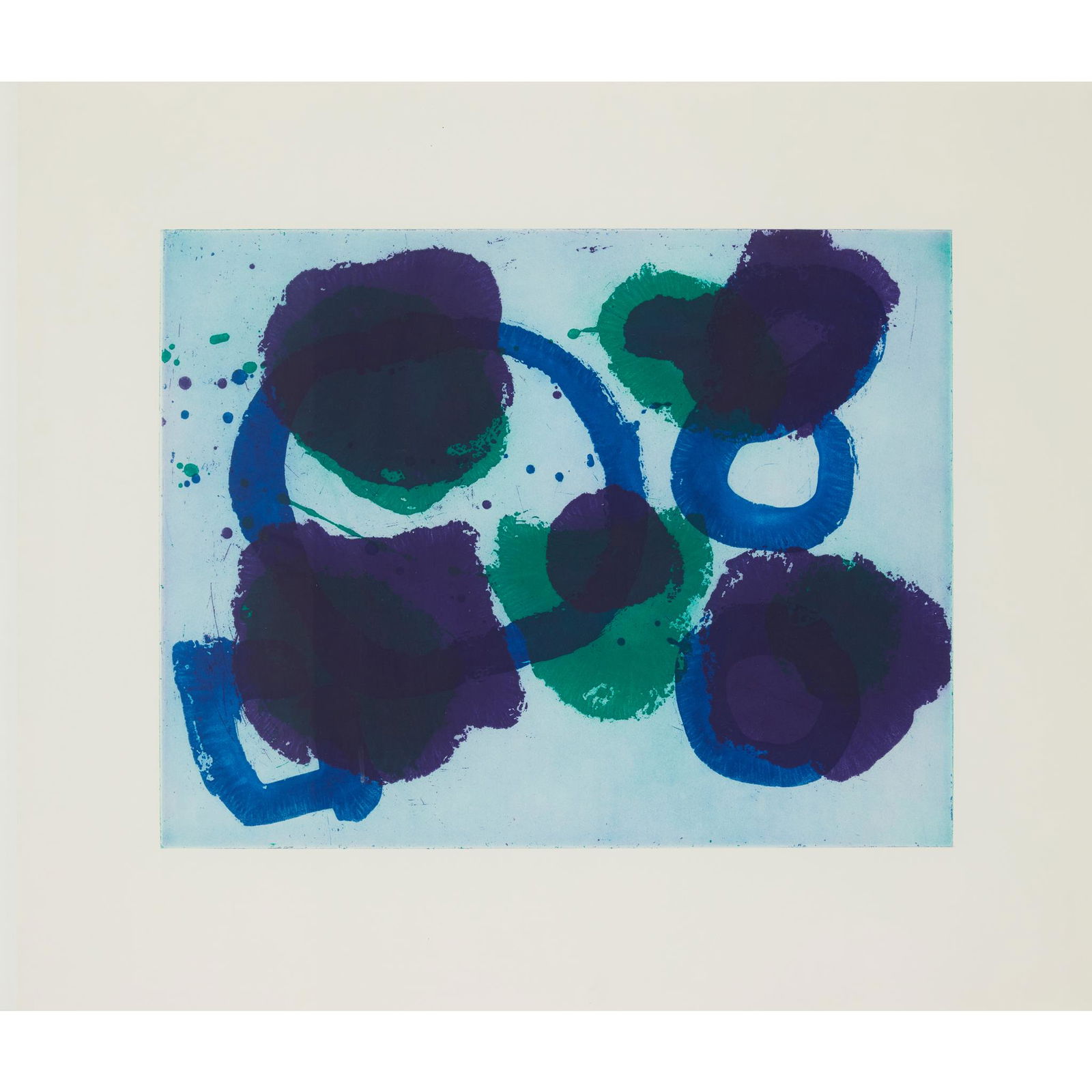 § PATRICK HERON C.B.E. (BRITISH 1920-1999) THE BRUSHWORK SERIES: § PATRICK HERON C.B.E. (BRITISH 1920-1999) THE BRUSHWORK SERIES Coloured etching, ed. 38 (the sheet 66cm x 79cm (26in x 31in)) Provenance: Ingleby Gallery, Edinburgh - Festival Exhibtion, 1999